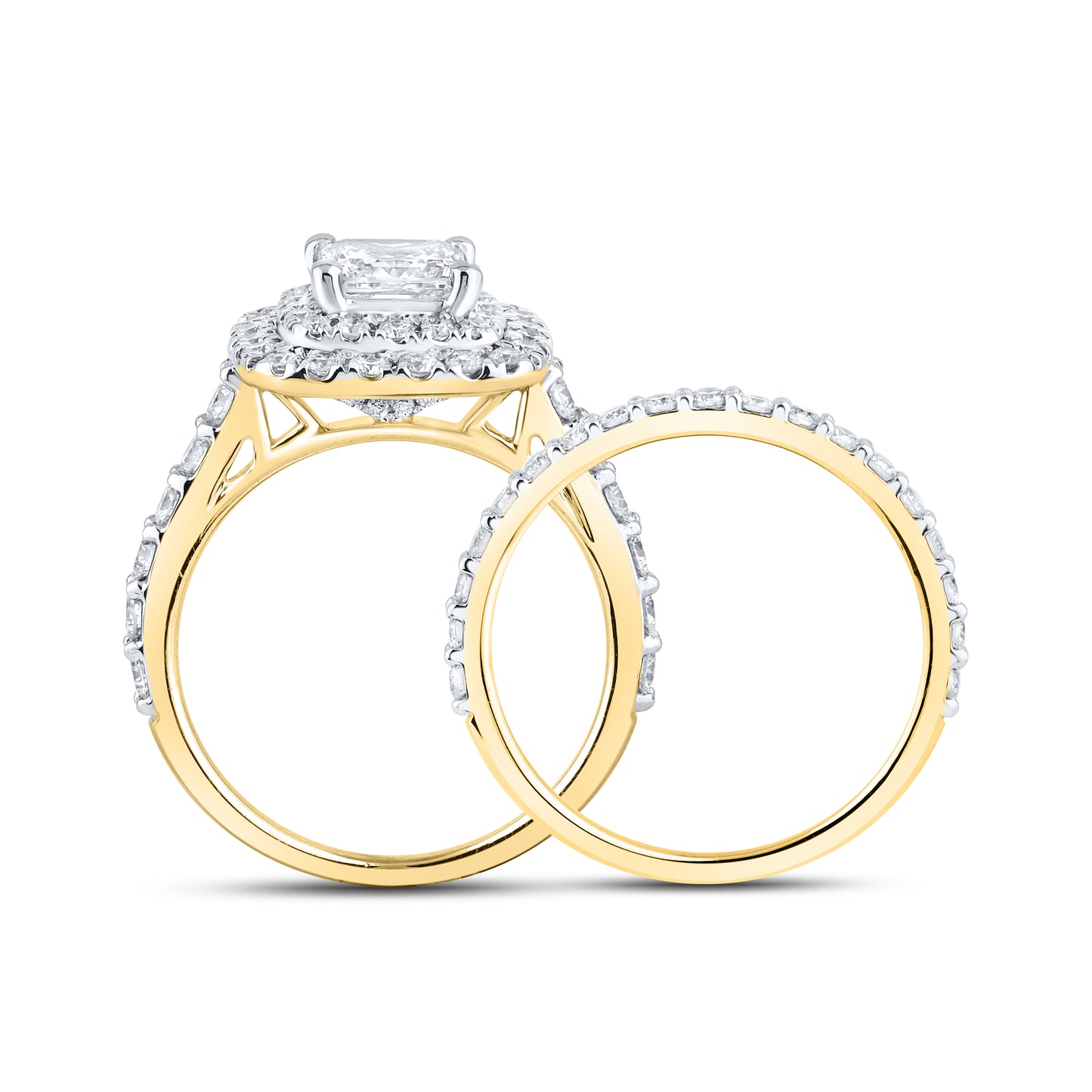 14kt Yellow Gold 2.53 CTW Lab Diamond Engagement Ring Set