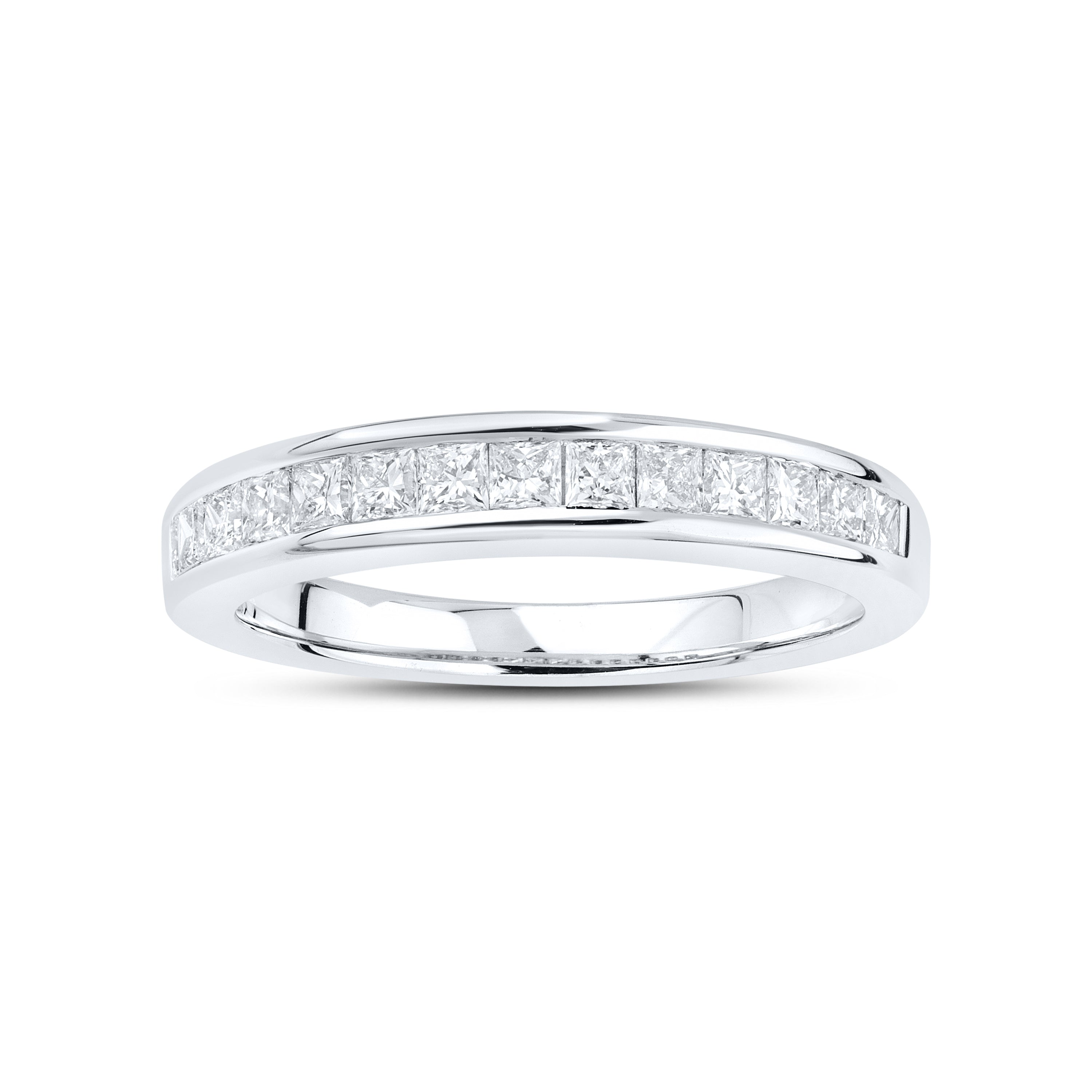 14KT WHITE GOLD 3.29 CTW Emerald Shape LAB DIAMOND BRIDAL SET