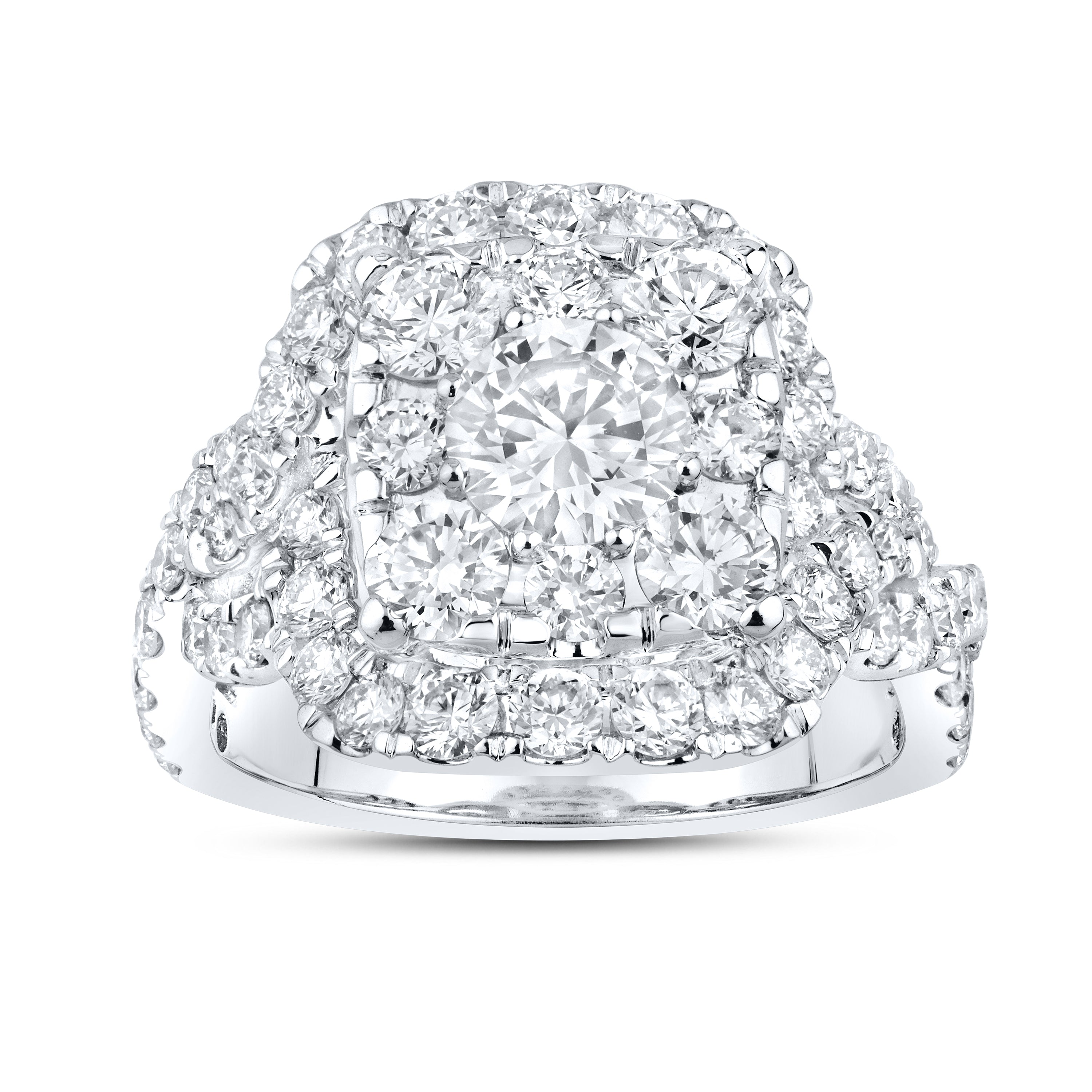 14k white gold 3.44 CTW Lab Diamond Bridal ring set