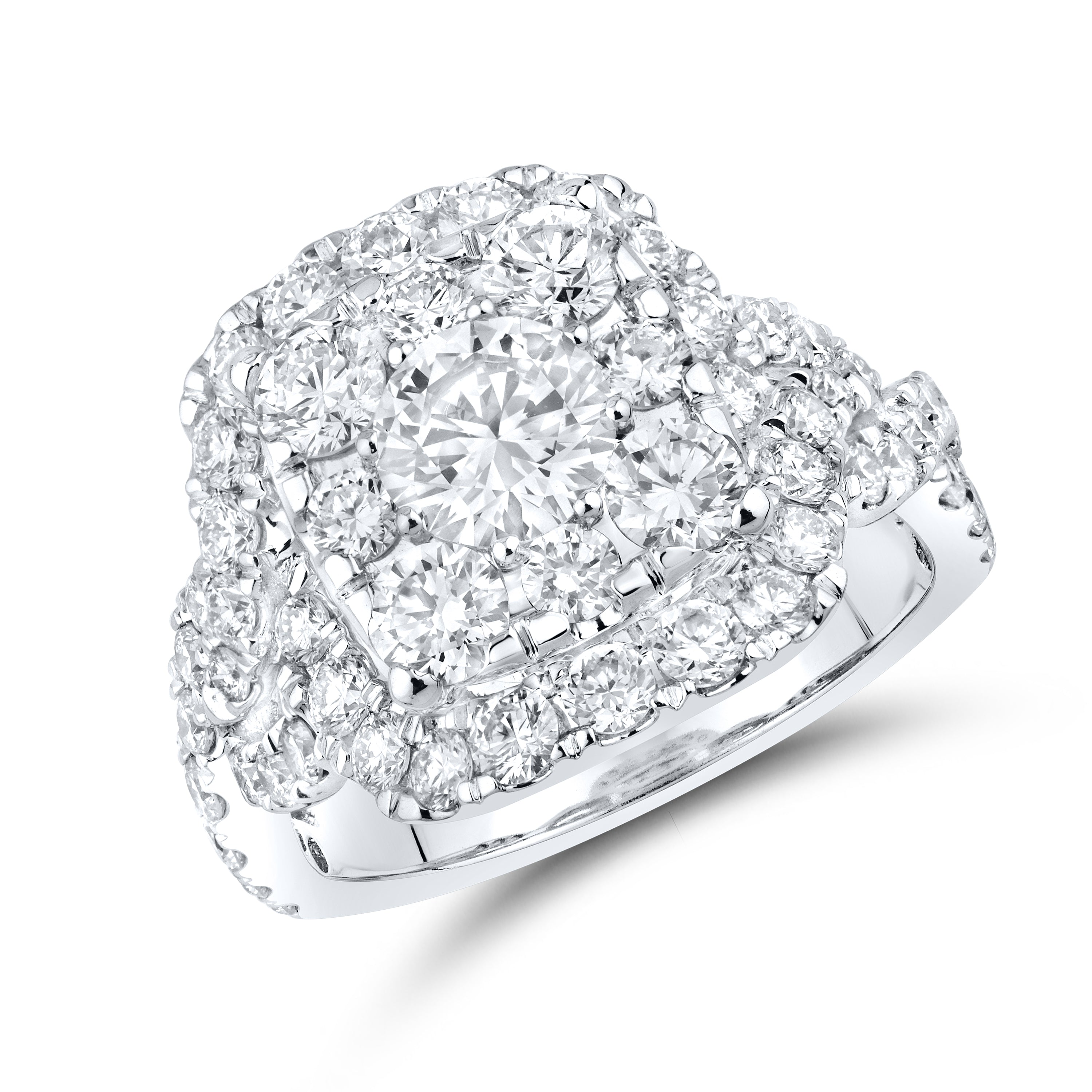 14k white gold 3.44 CTW Lab Diamond Bridal ring set