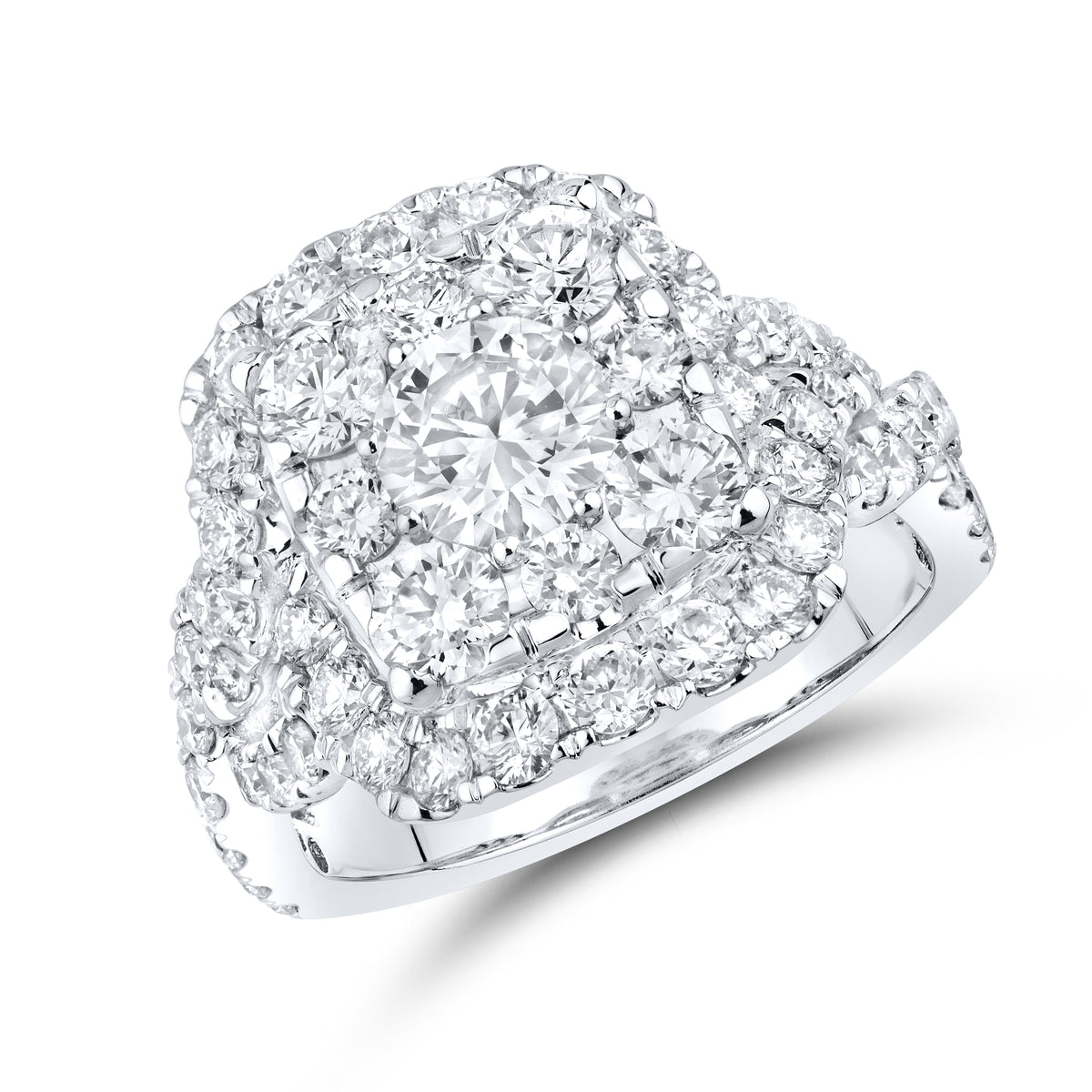14k white gold 3.44 CTW Lab Diamond Bridal ring set