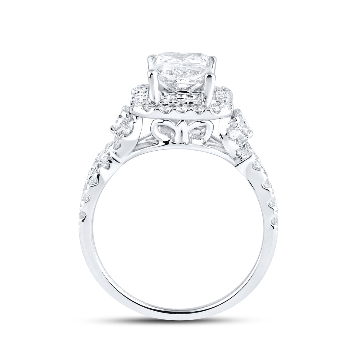 10kt white gold 3.38 CTW Lab Diamond Bridal ring set
