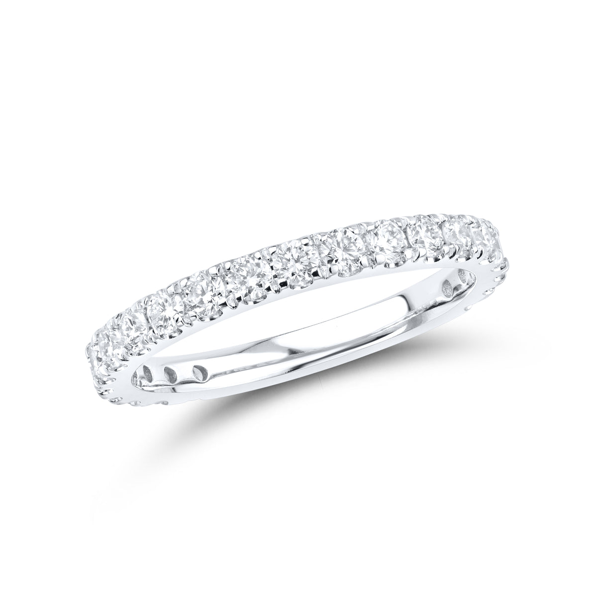 14KT WHITE GOLD 4.95 CTW LAB DIAMOND BRIDAL SET
