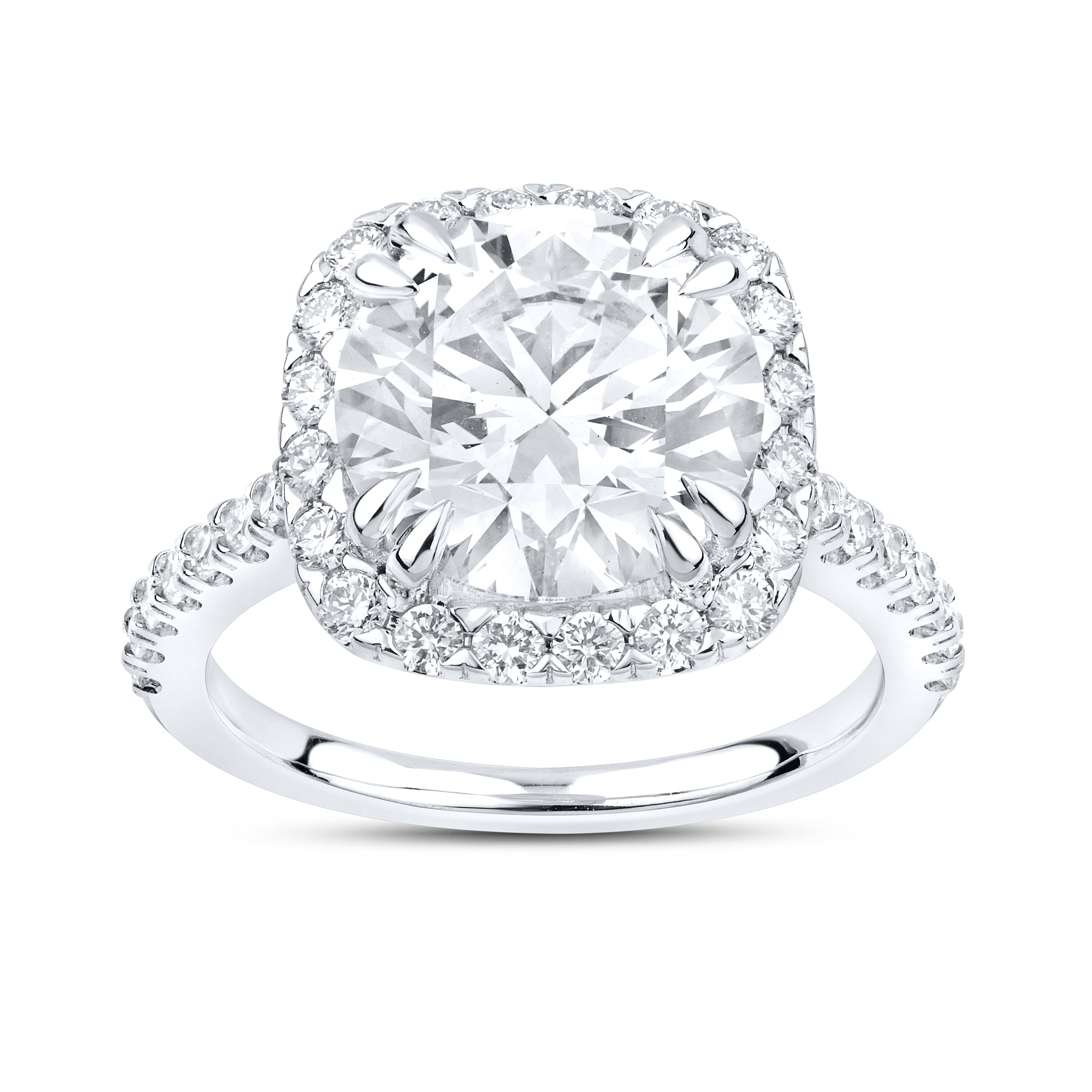 14kt White Gold 5.52 CTW Lab Diamond Bridal Ring Set