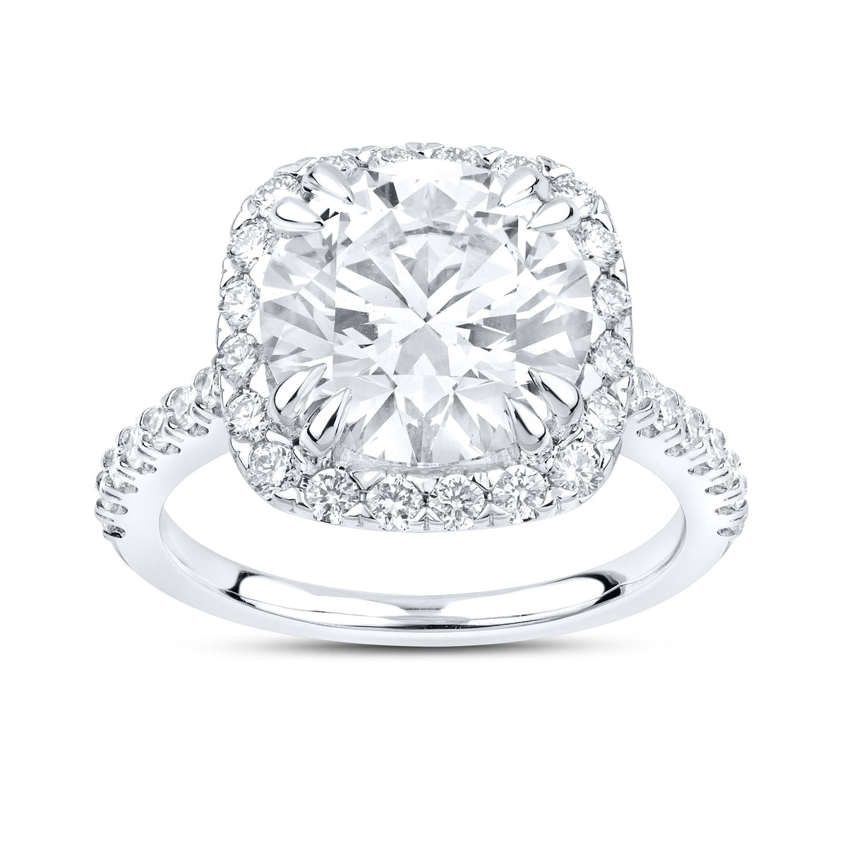 14kt White Gold 5.52 CTW Lab Diamond Bridal Ring Set