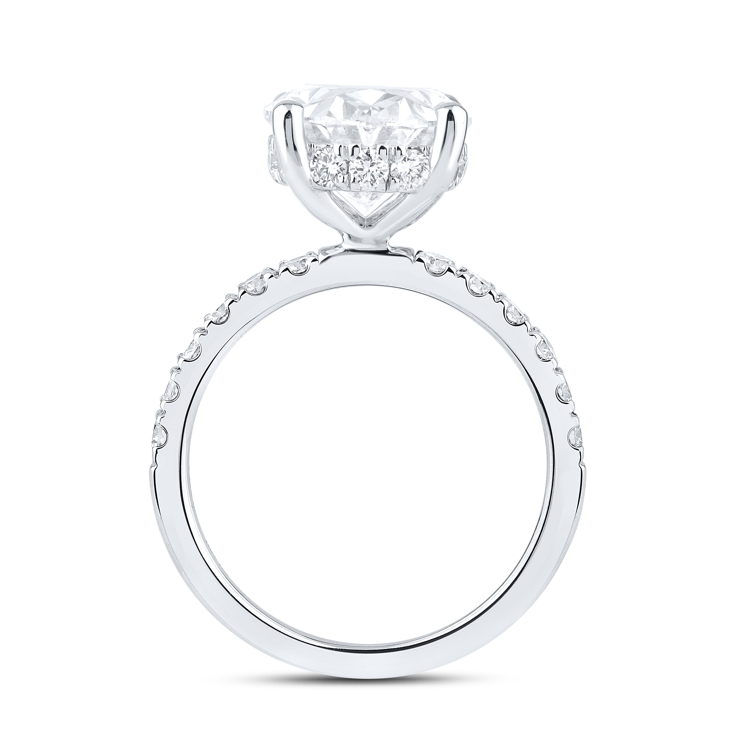 10KT white gold 6.25 CTW Lab Diamond Bridal ring set