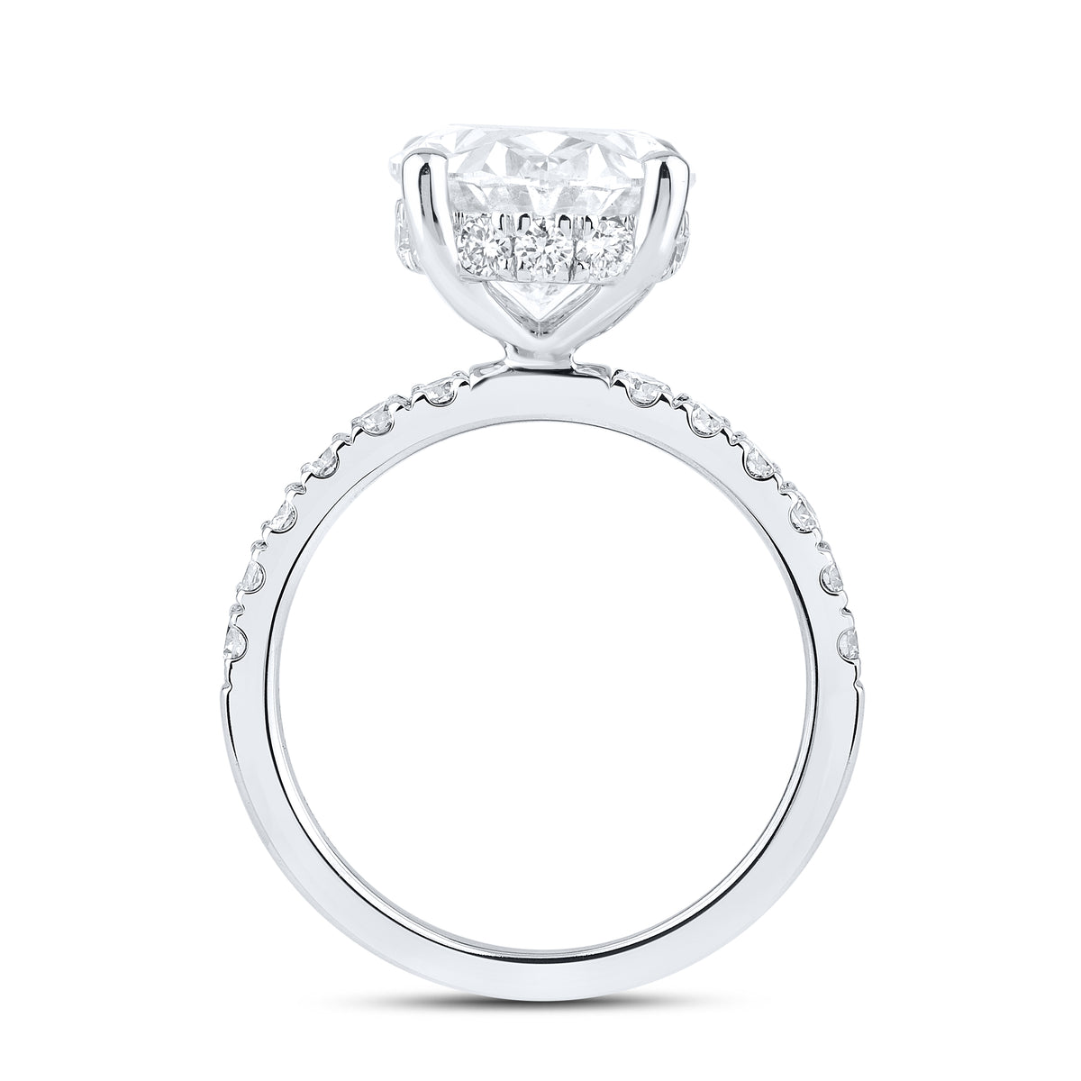 14KT white gold 6.21 CTW Lab Diamond Bridal ring set