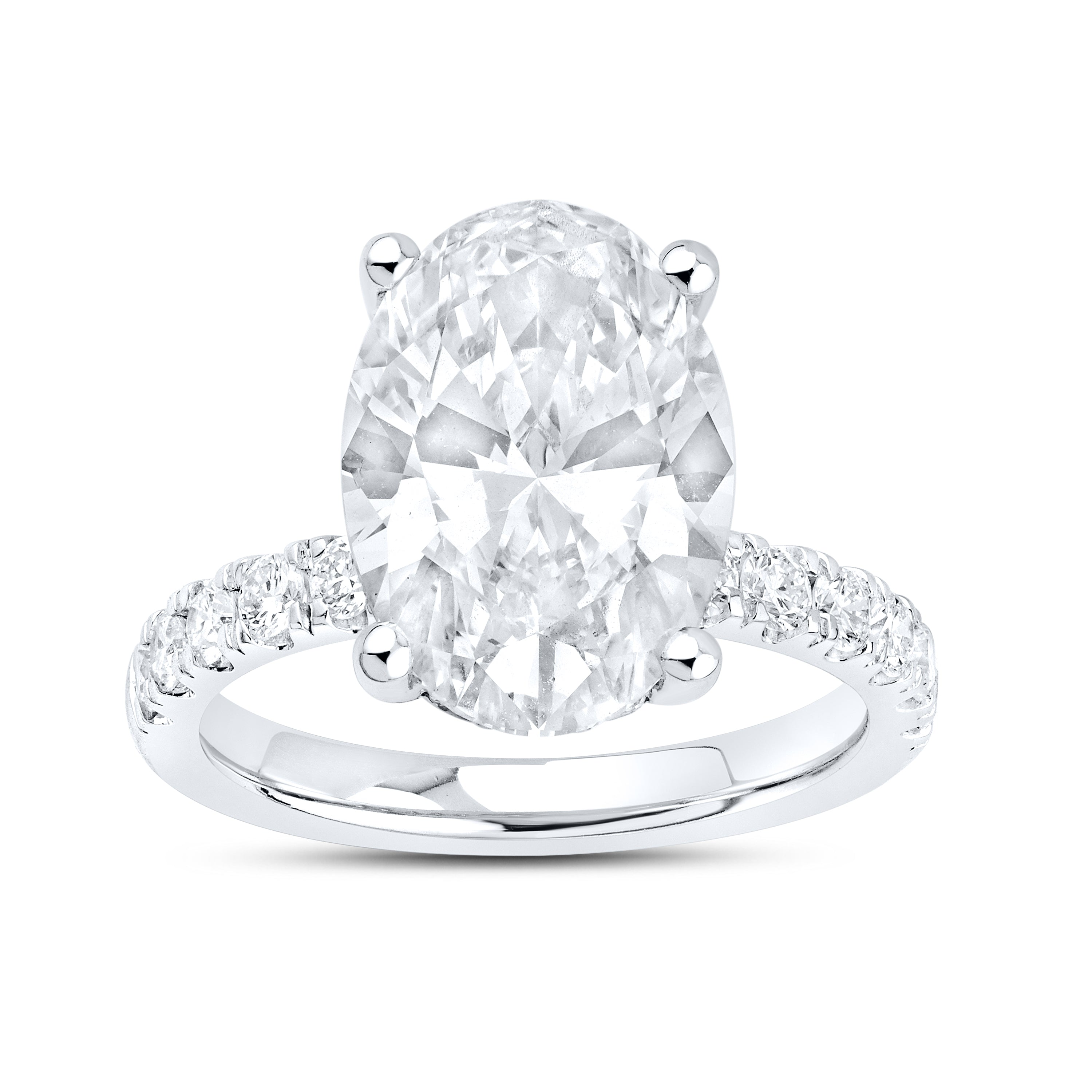 10KT white gold 6.25 CTW Lab Diamond Bridal ring set