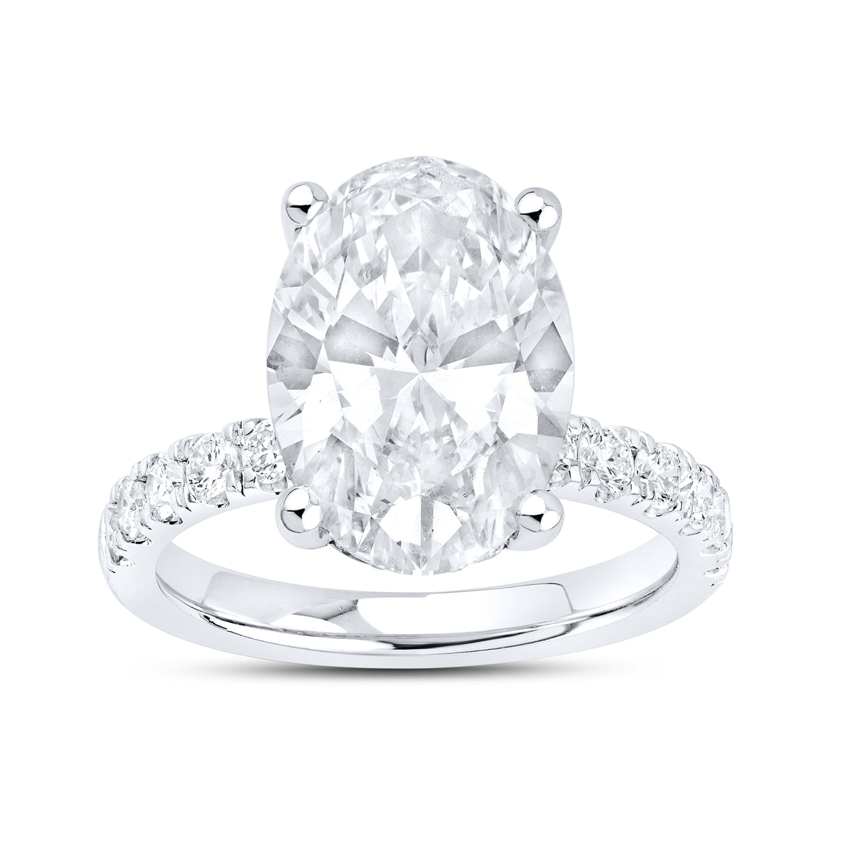 14KT white gold 6.21 CTW Lab Diamond Bridal ring set