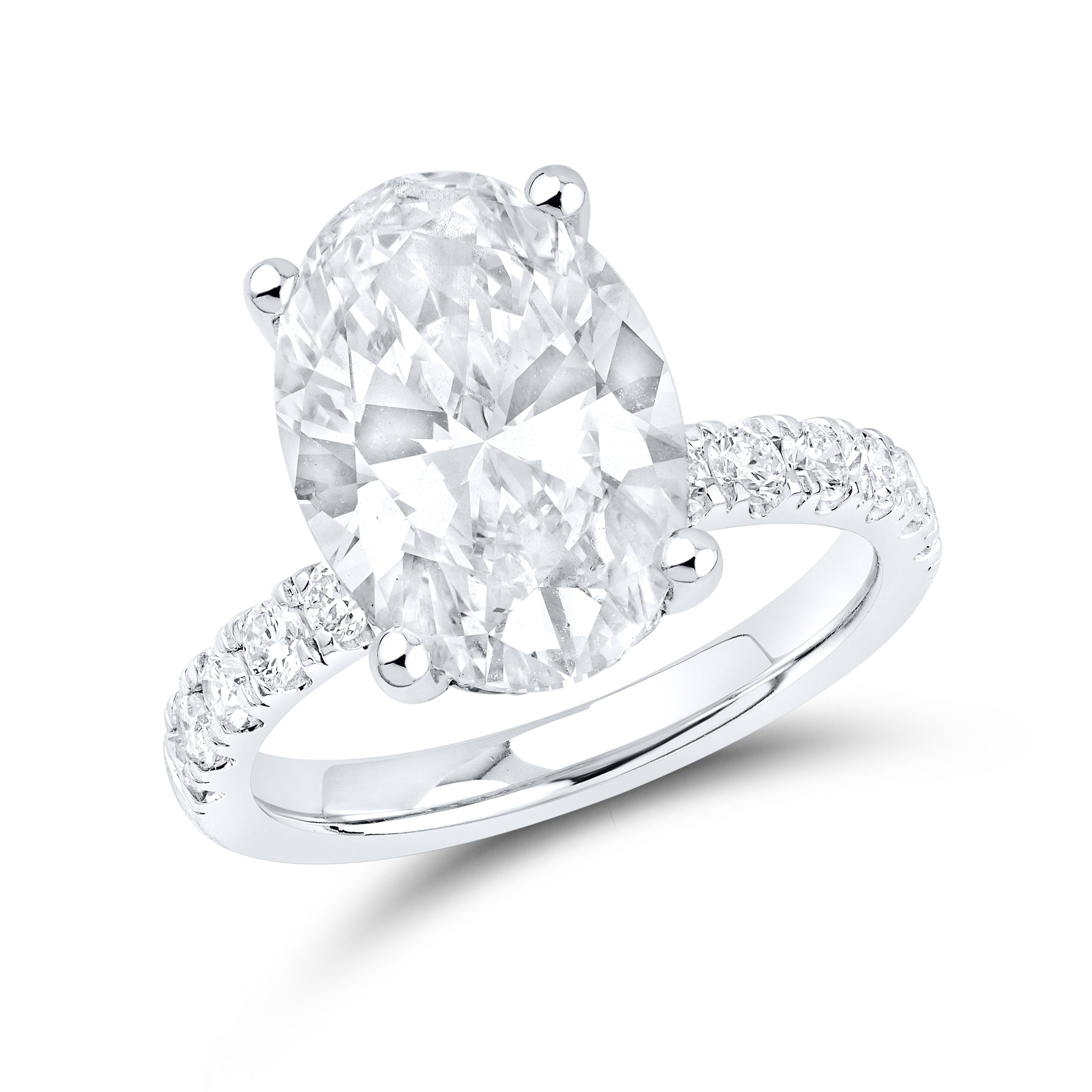 10KT white gold 6.25 CTW Lab Diamond Bridal ring set
