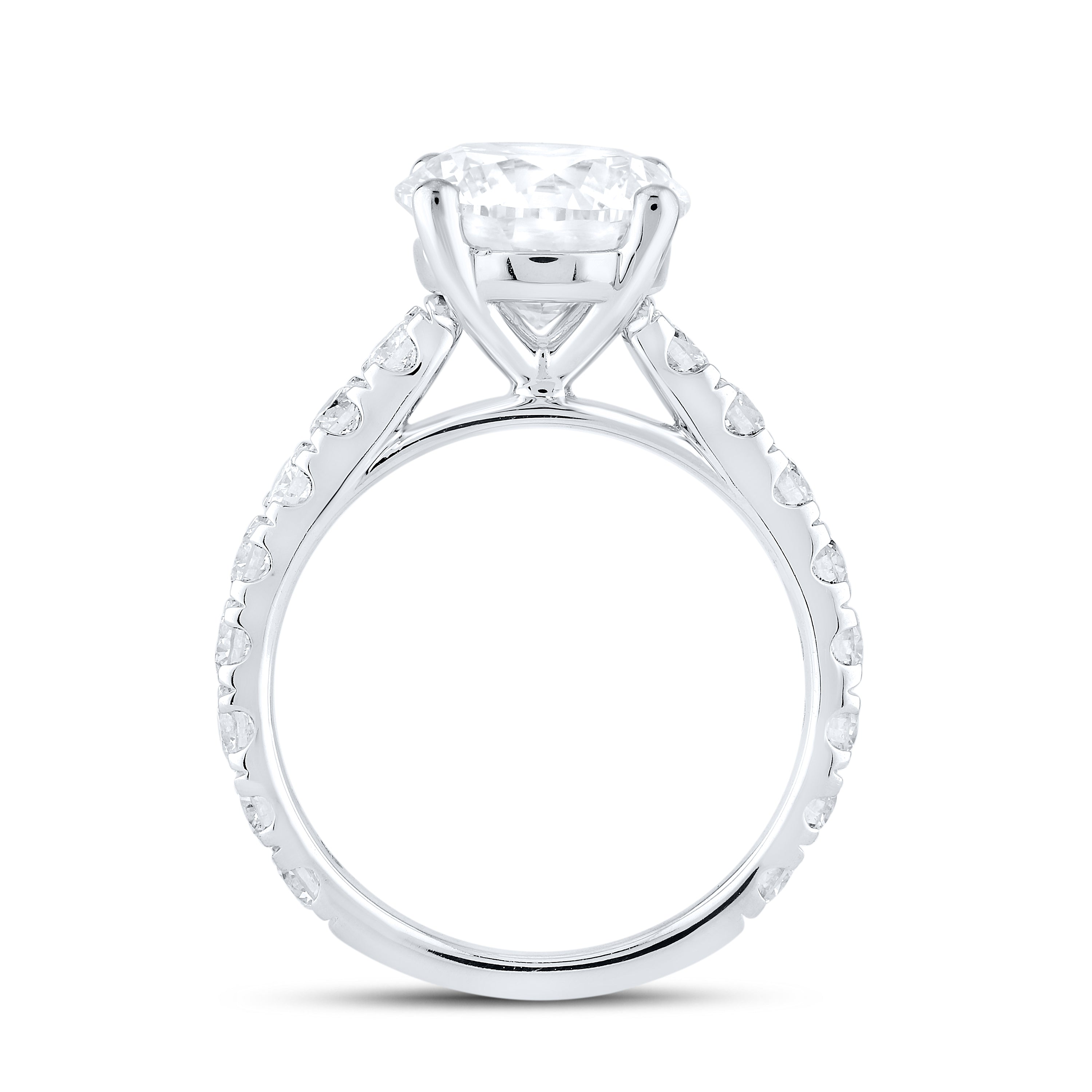 14KT WHITE GOLD 6.38 CTW LAB DIAMOND BRIDAL SET