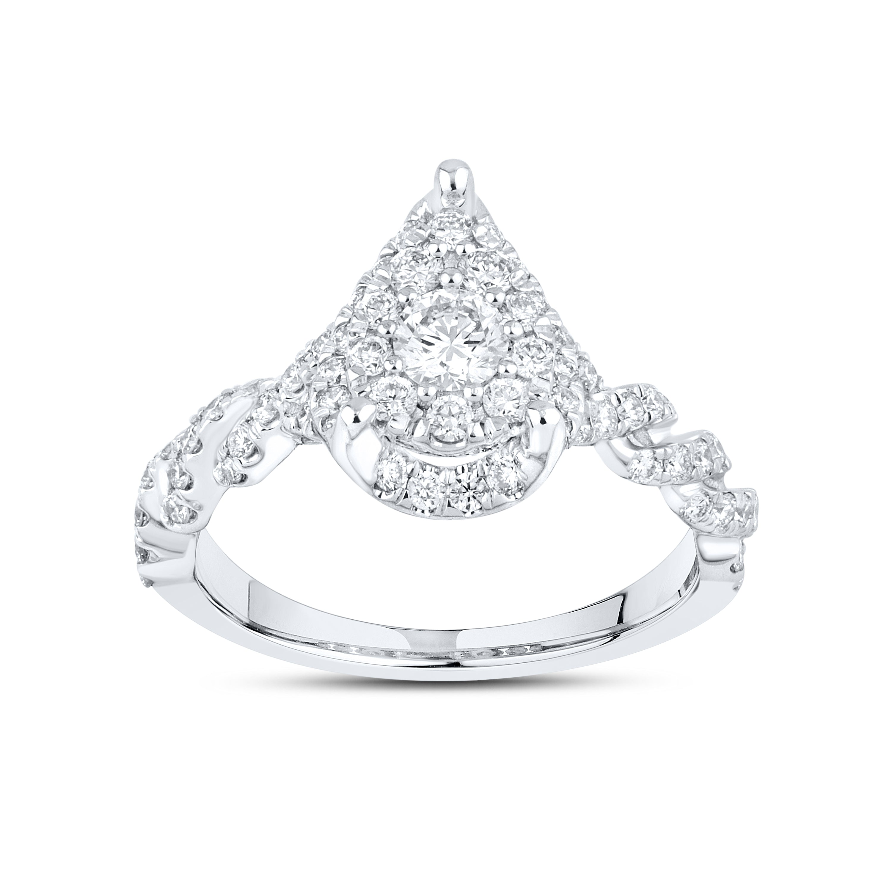 14kt White Gold 1.29 CTW Lab Diamond Bridal Ring Set