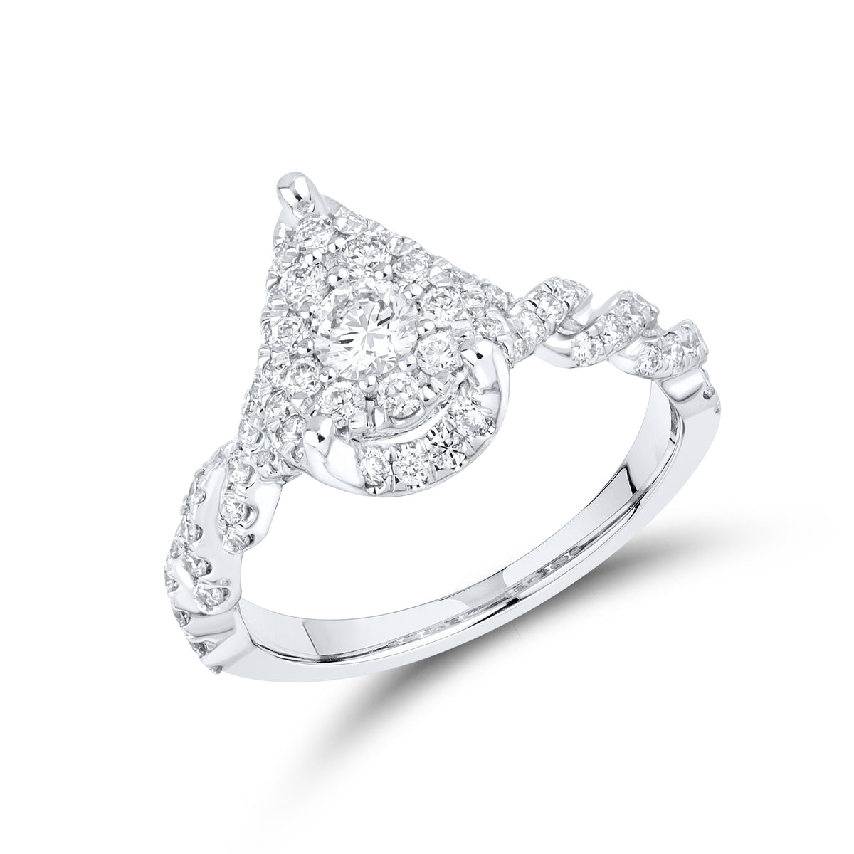 14kt White Gold 1.29 CTW Lab Diamond Bridal Ring Set
