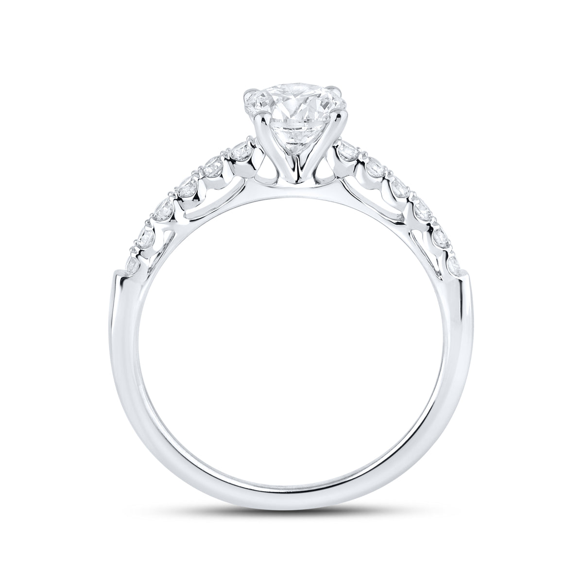 10KT WHITE GOLD 1.27 CTW LAB DIAMOND BRIDAL SET