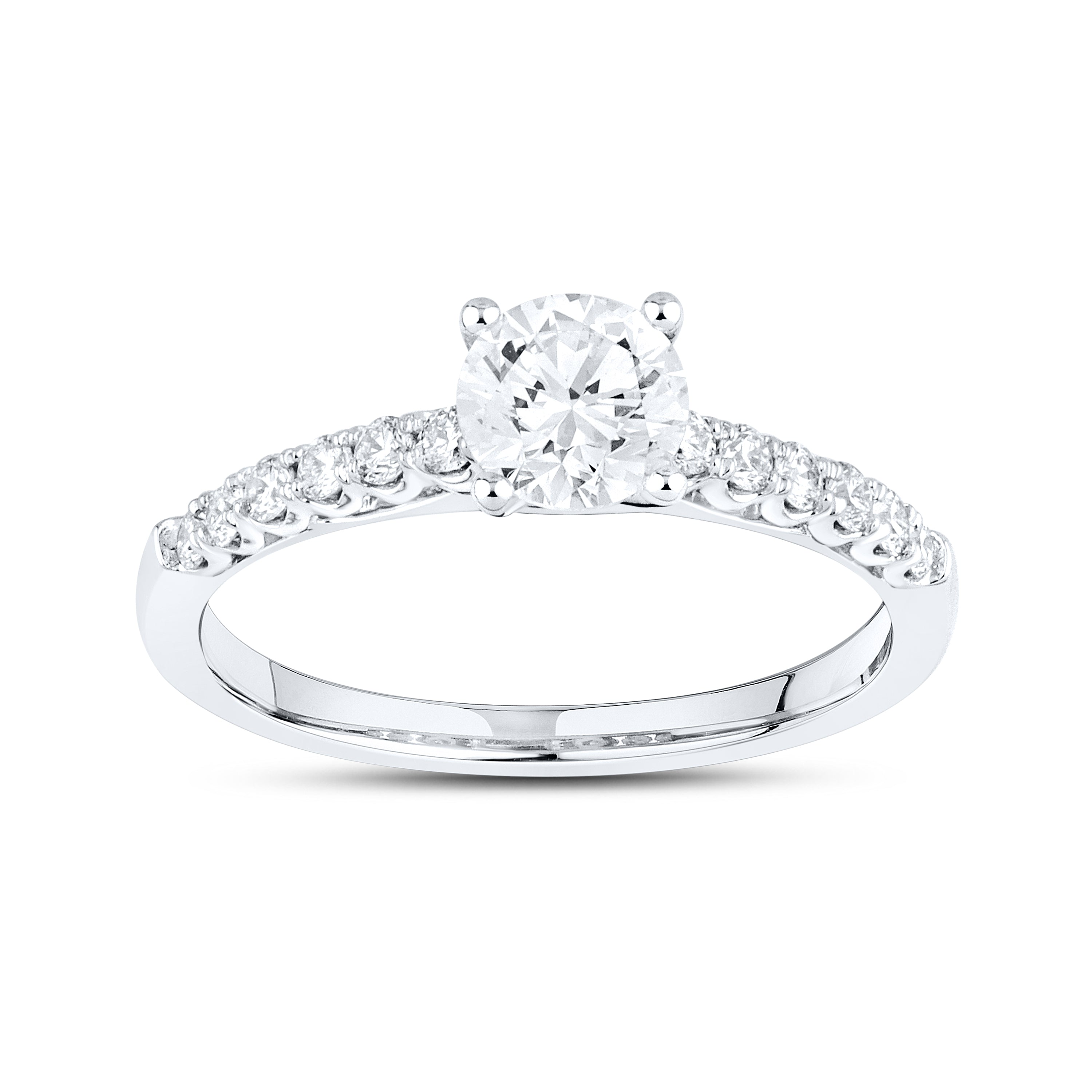 10KT WHITE GOLD 1.27 CTW LAB DIAMOND BRIDAL SET