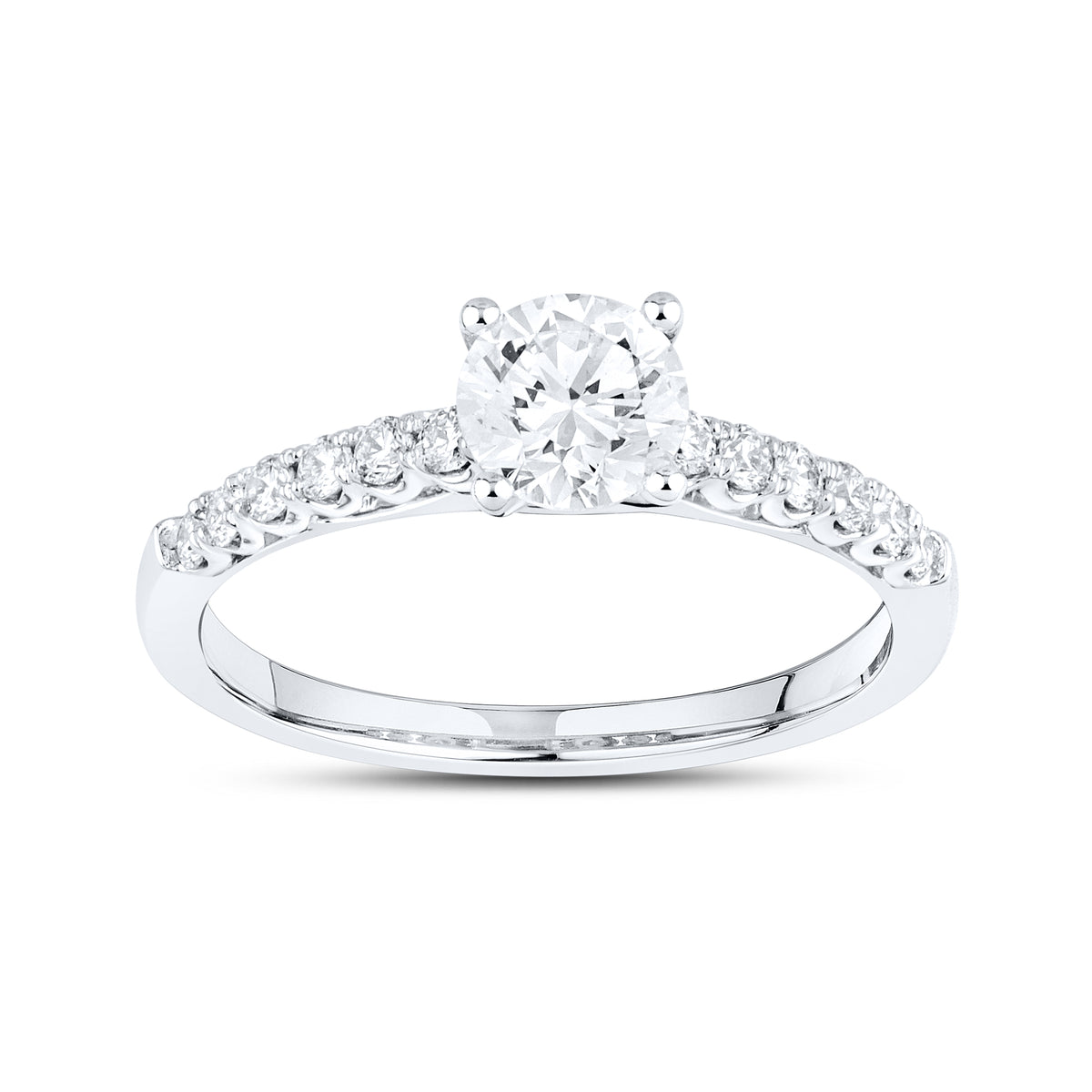 10KT WHITE GOLD 1.27 CTW LAB DIAMOND BRIDAL SET
