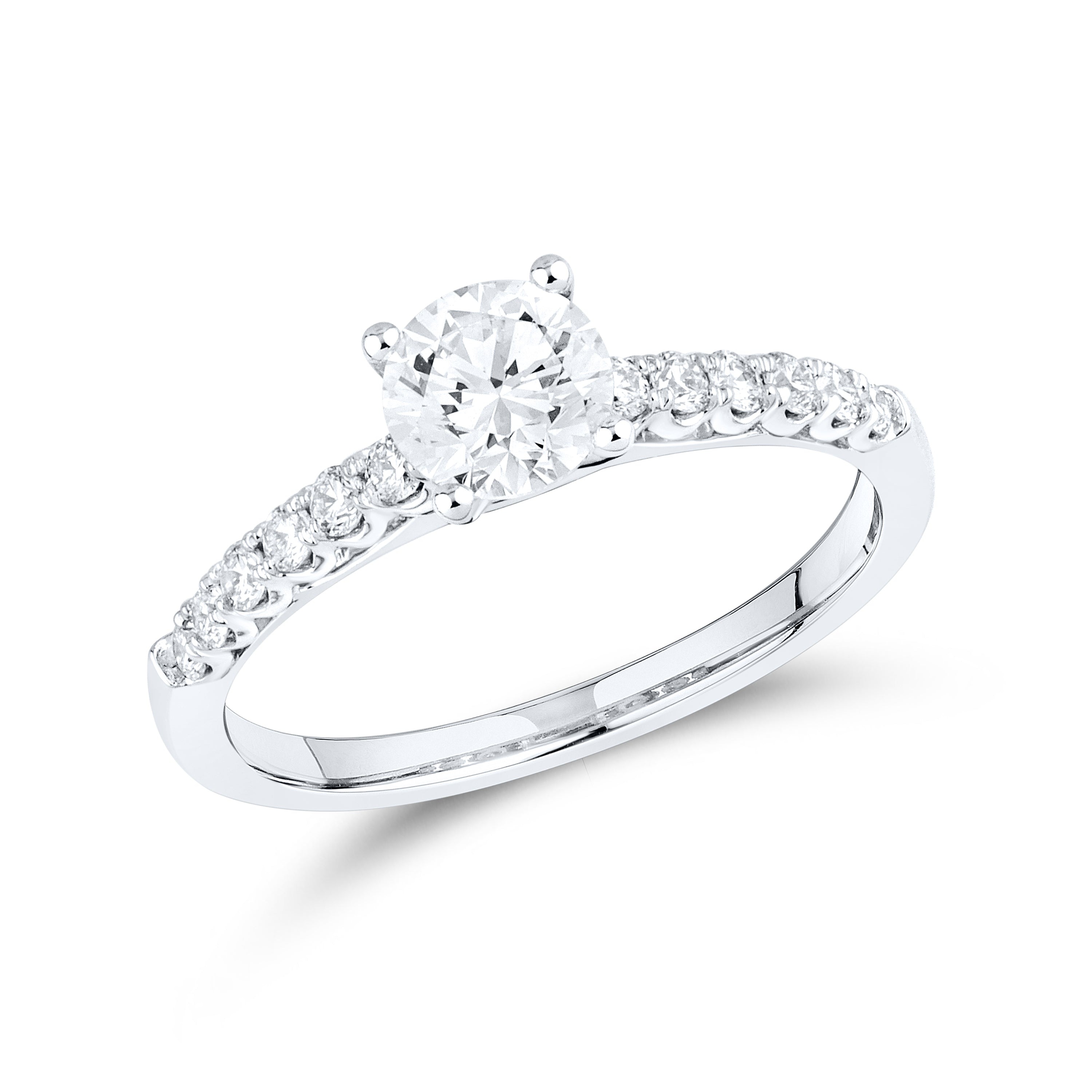 10KT WHITE GOLD 1.27 CTW LAB DIAMOND BRIDAL SET