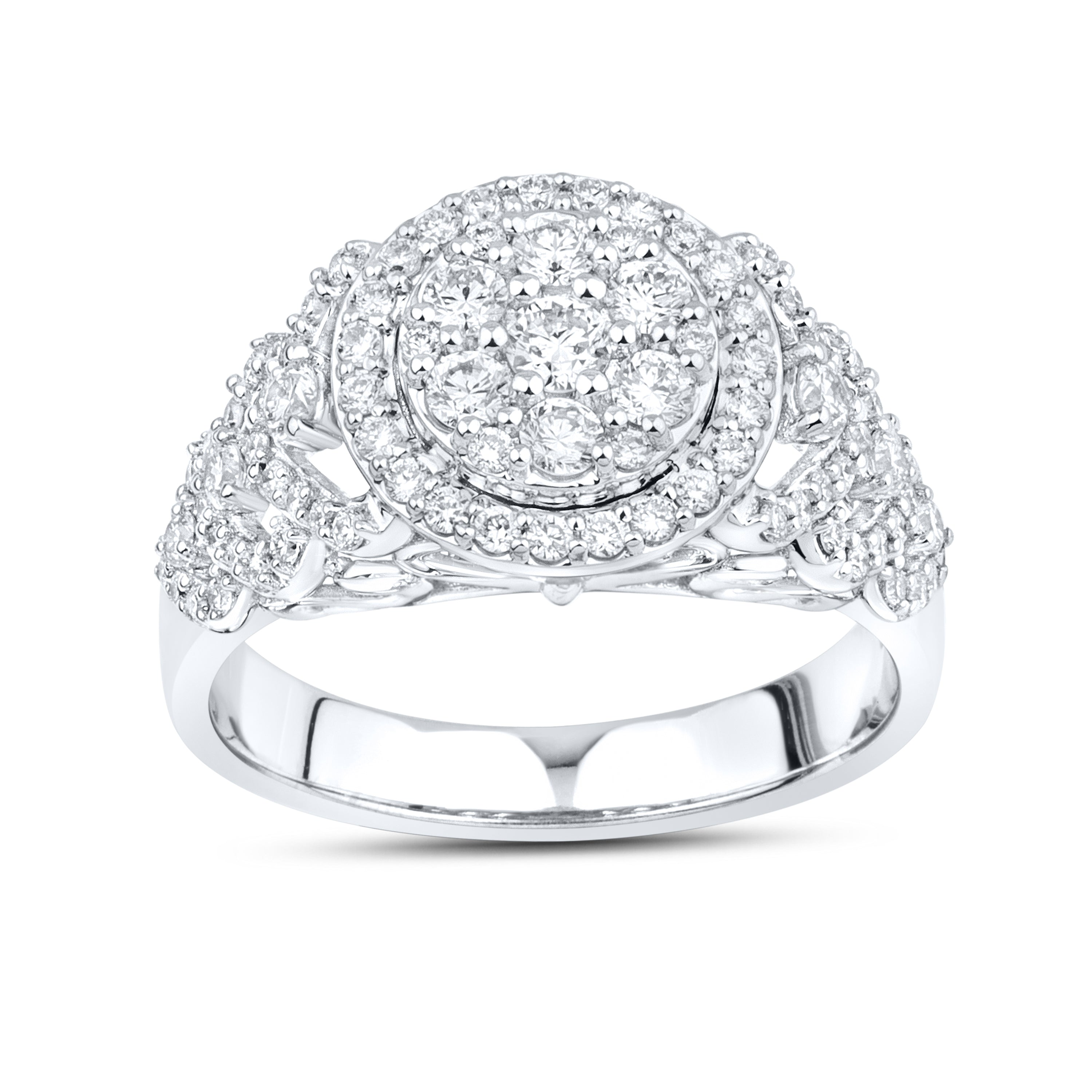 14kt White Gold 1.13 CTW  Lab Diamond Bridal Ring Set