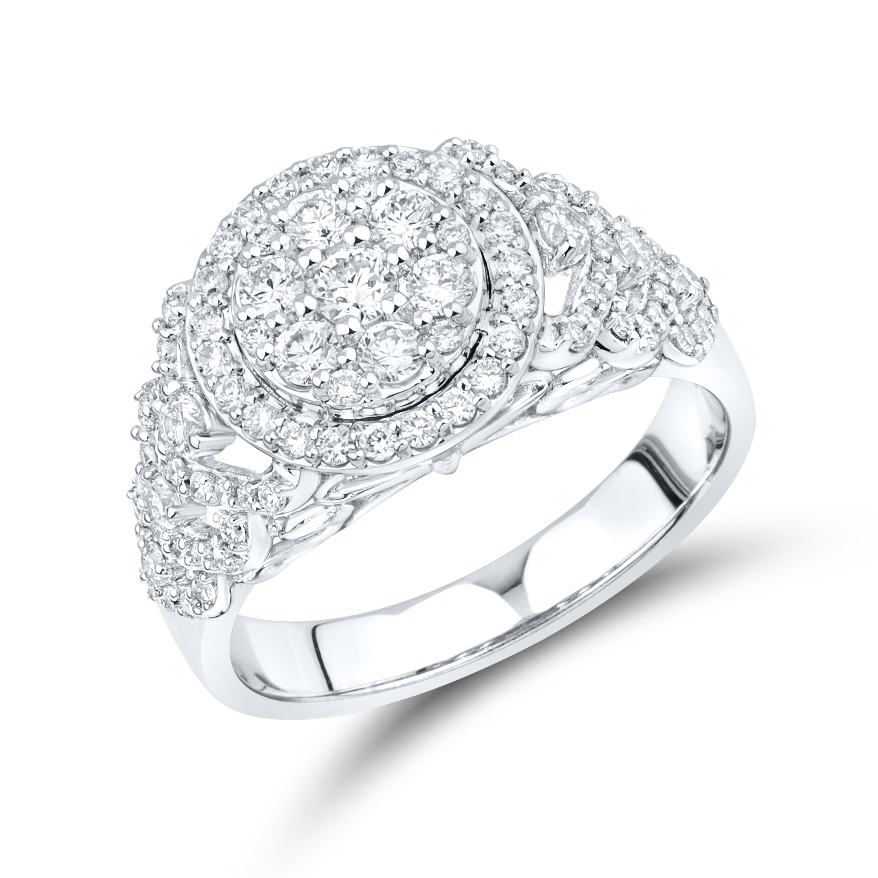 14kt White Gold 1.13 CTW  Lab Diamond Bridal Ring Set