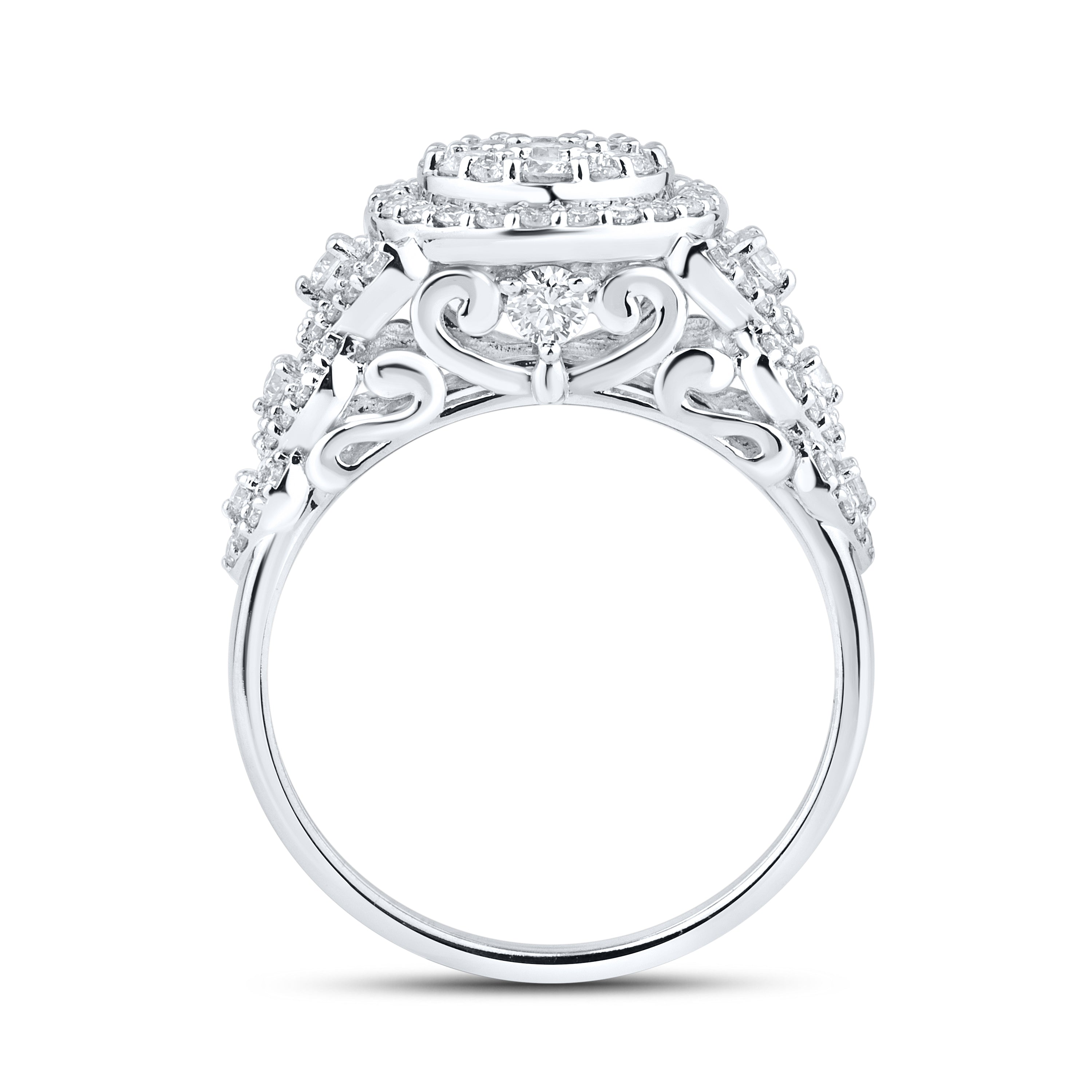 14kt White Gold 1.13 CTW  Lab Diamond Bridal Ring Set