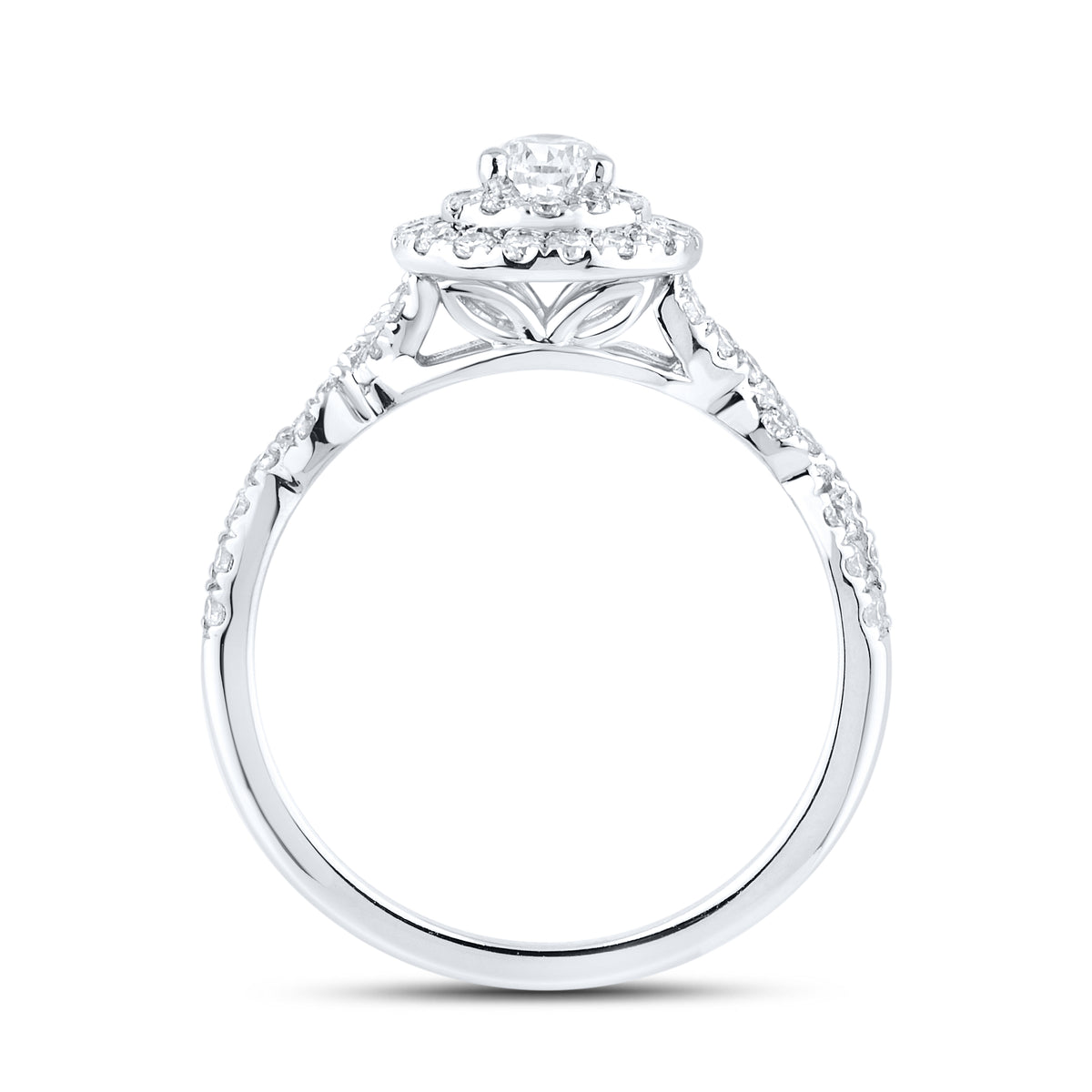 10kt White Gold 1.11 CTW Lab Diamond Bridal Ring Set