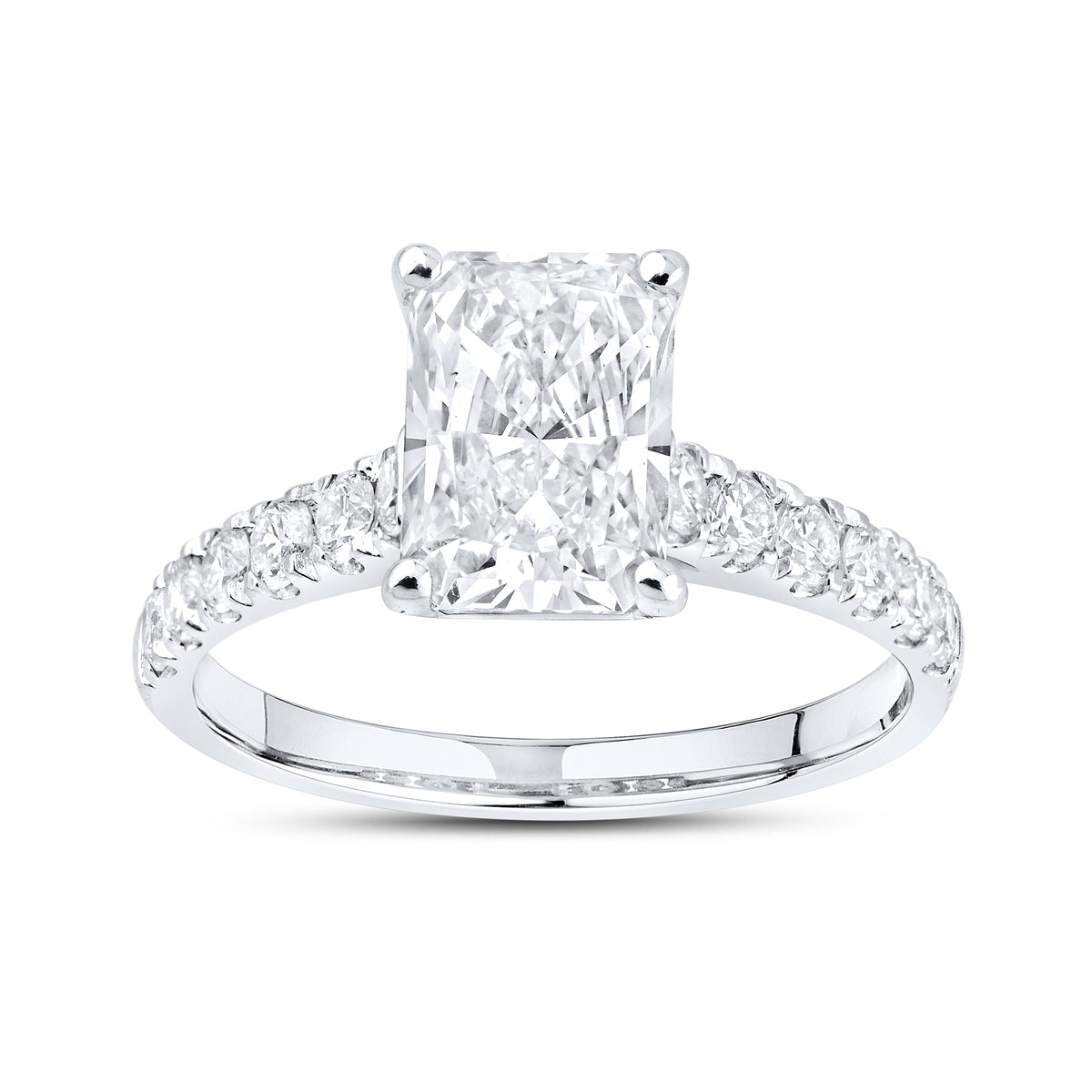 14KT WHITE GOLD 3.00 CTW LAB DIAMOND BRIDAL SET