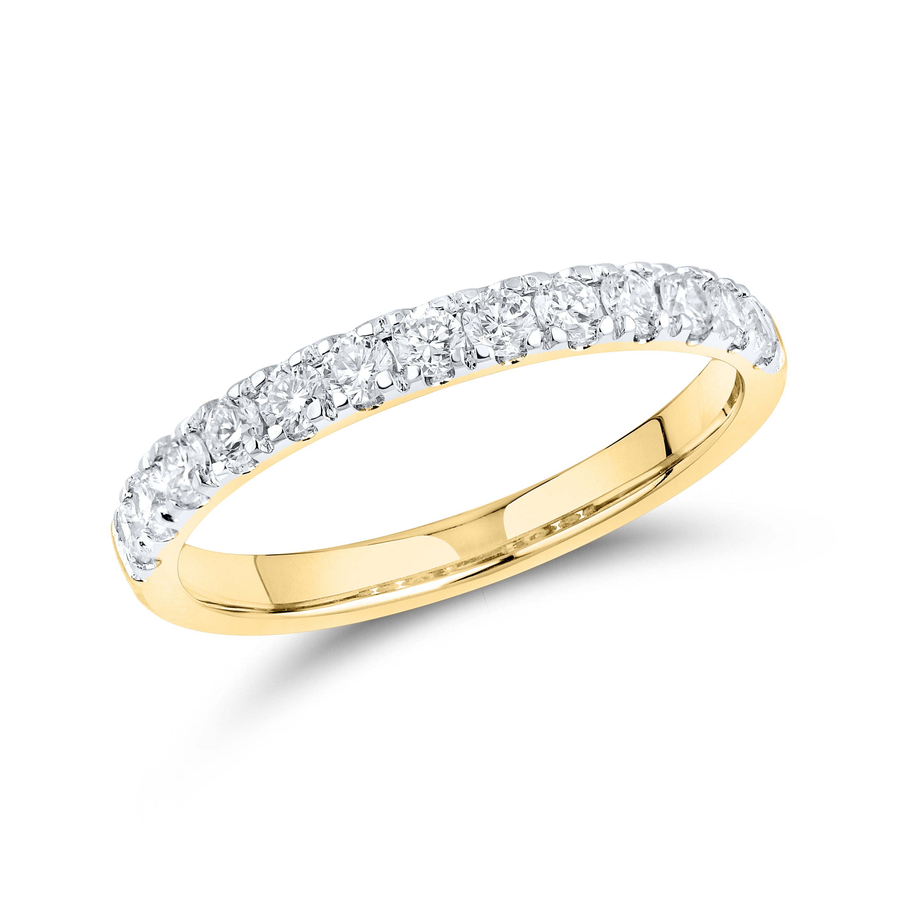 14KT YELLOW GOLD 3.00 CTW LAB DIAMOND BRIDAL SET
