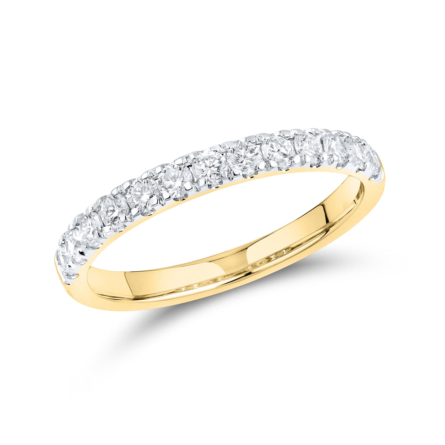 14KT YELLOW GOLD 3.00 CTW LAB DIAMOND BRIDAL SET