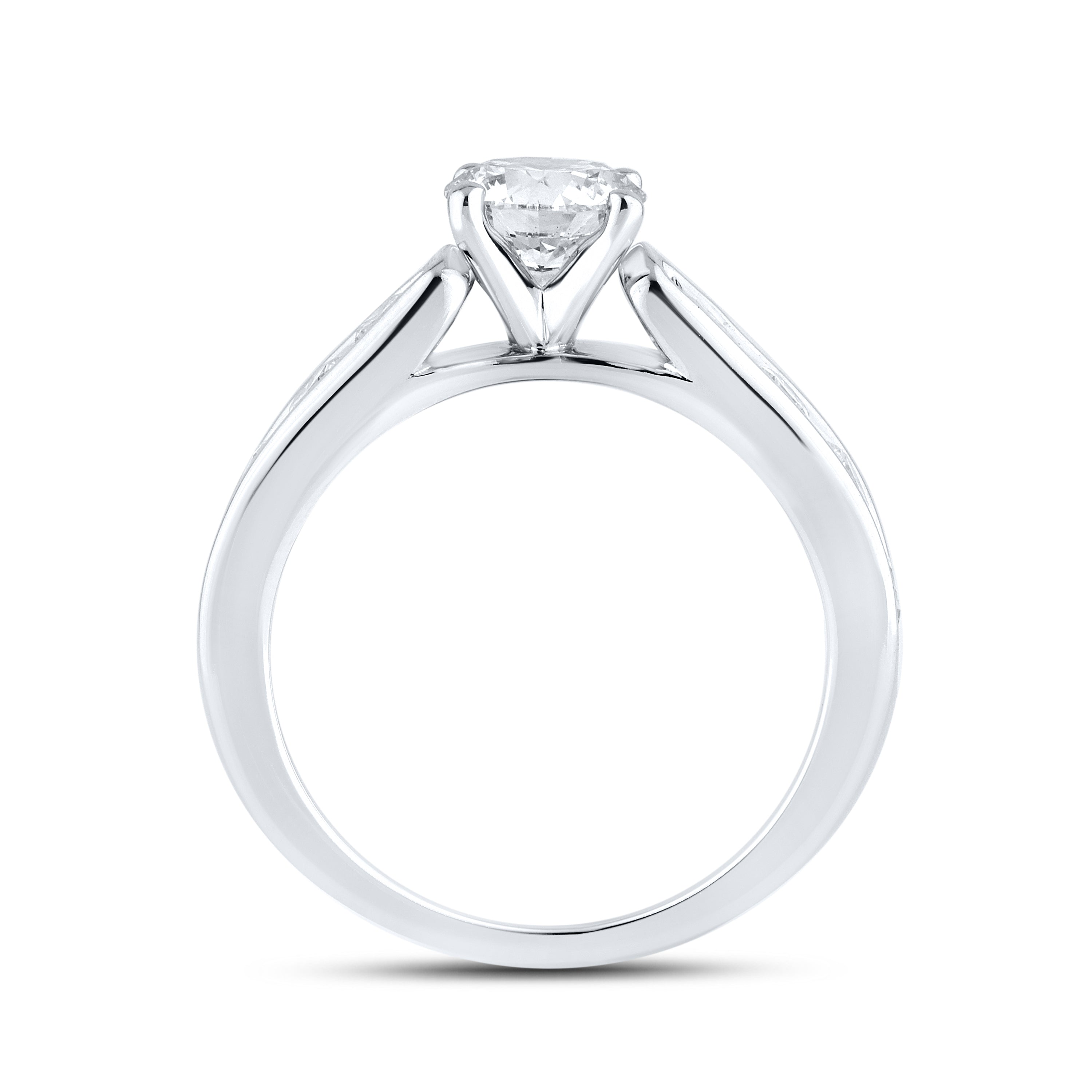 10k white gold 3.05 CTW Lab Diamond Bridal ring set