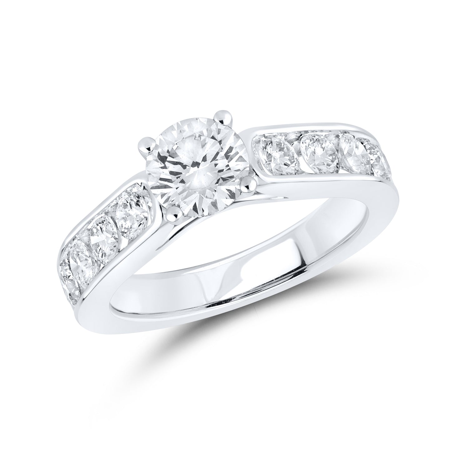10k white gold 3.05 CTW Lab Diamond Bridal ring set