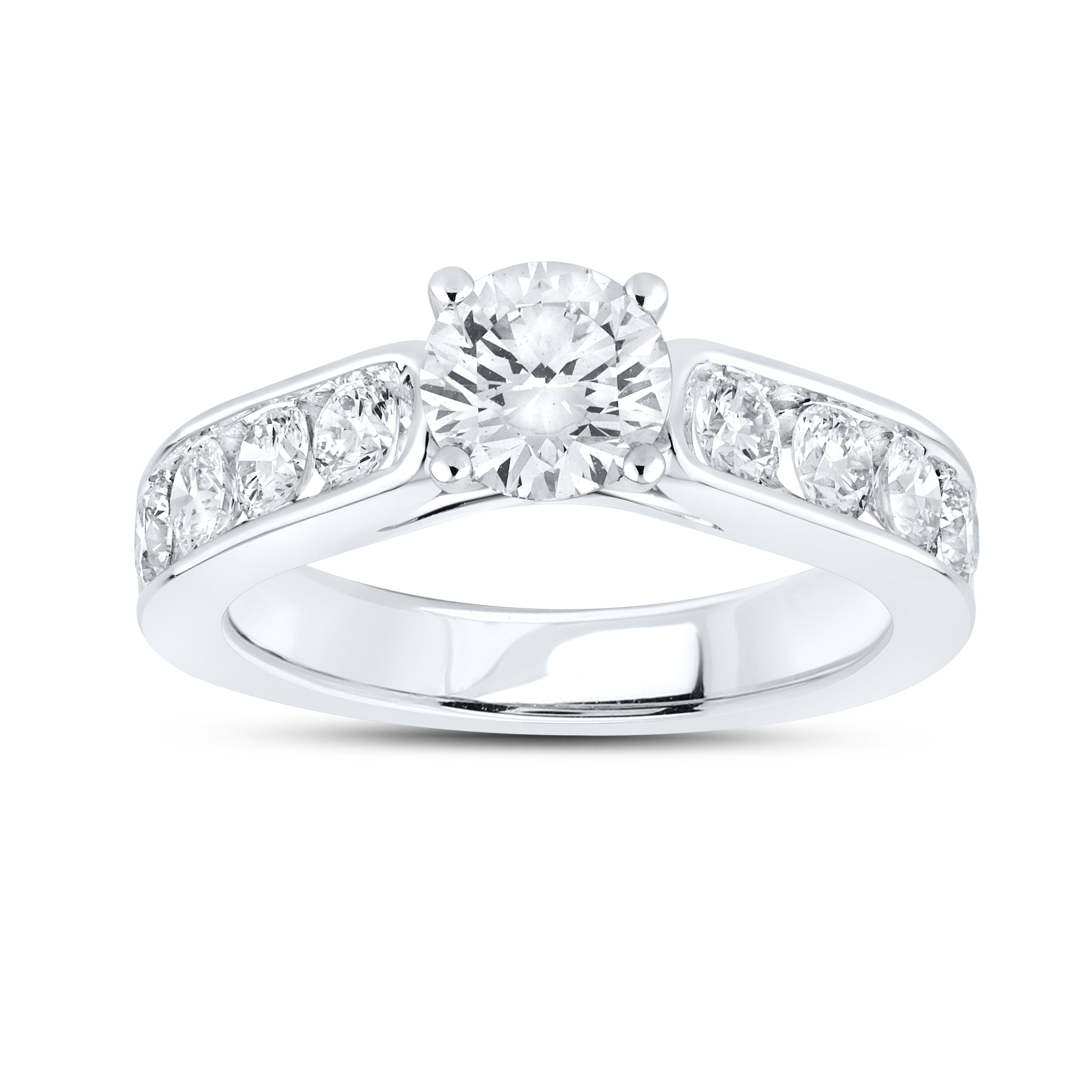 10k white gold 3.05 CTW Lab Diamond Bridal ring set