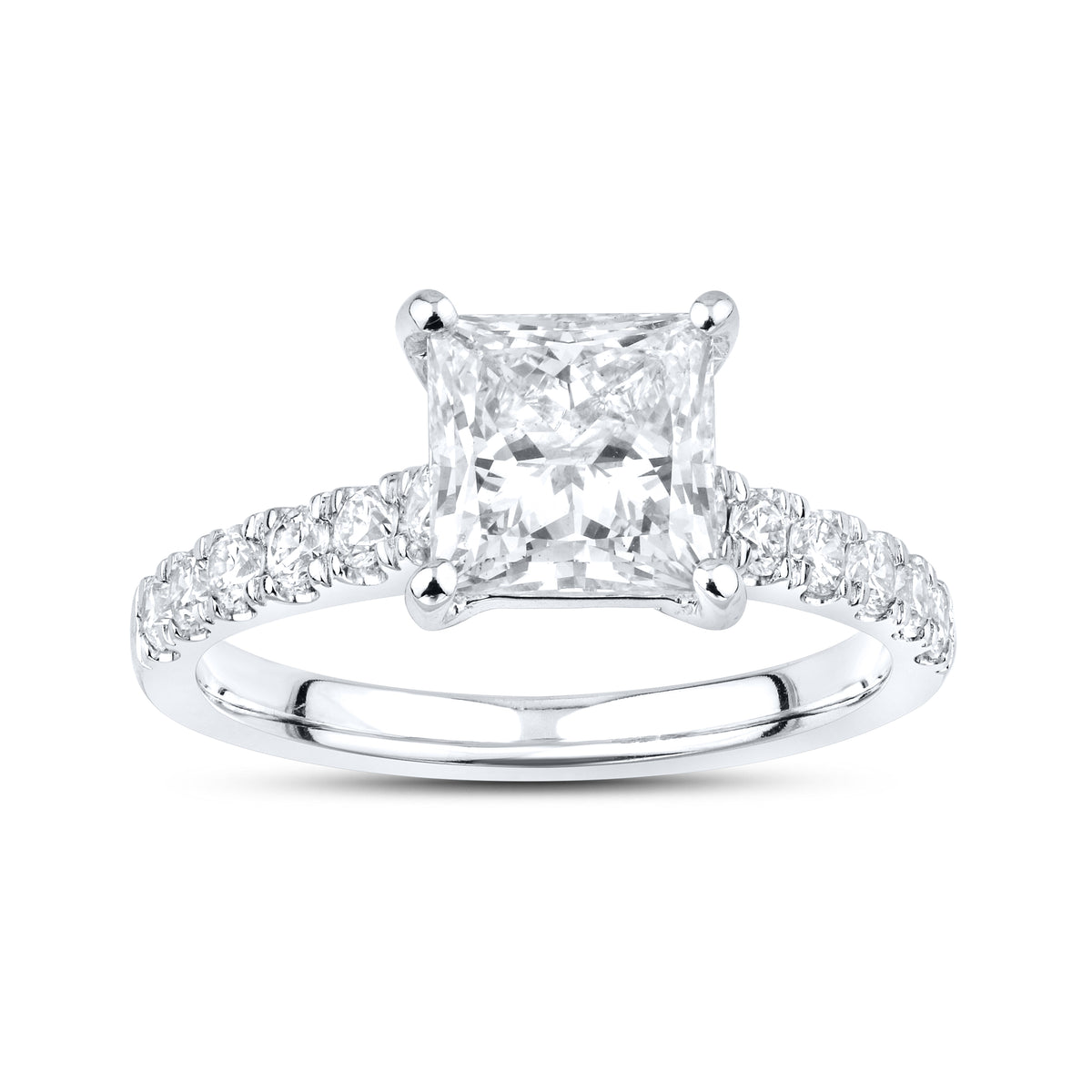 14KT WHITE GOLD 3 CTW LAB DIAMOND BRIDAL SET