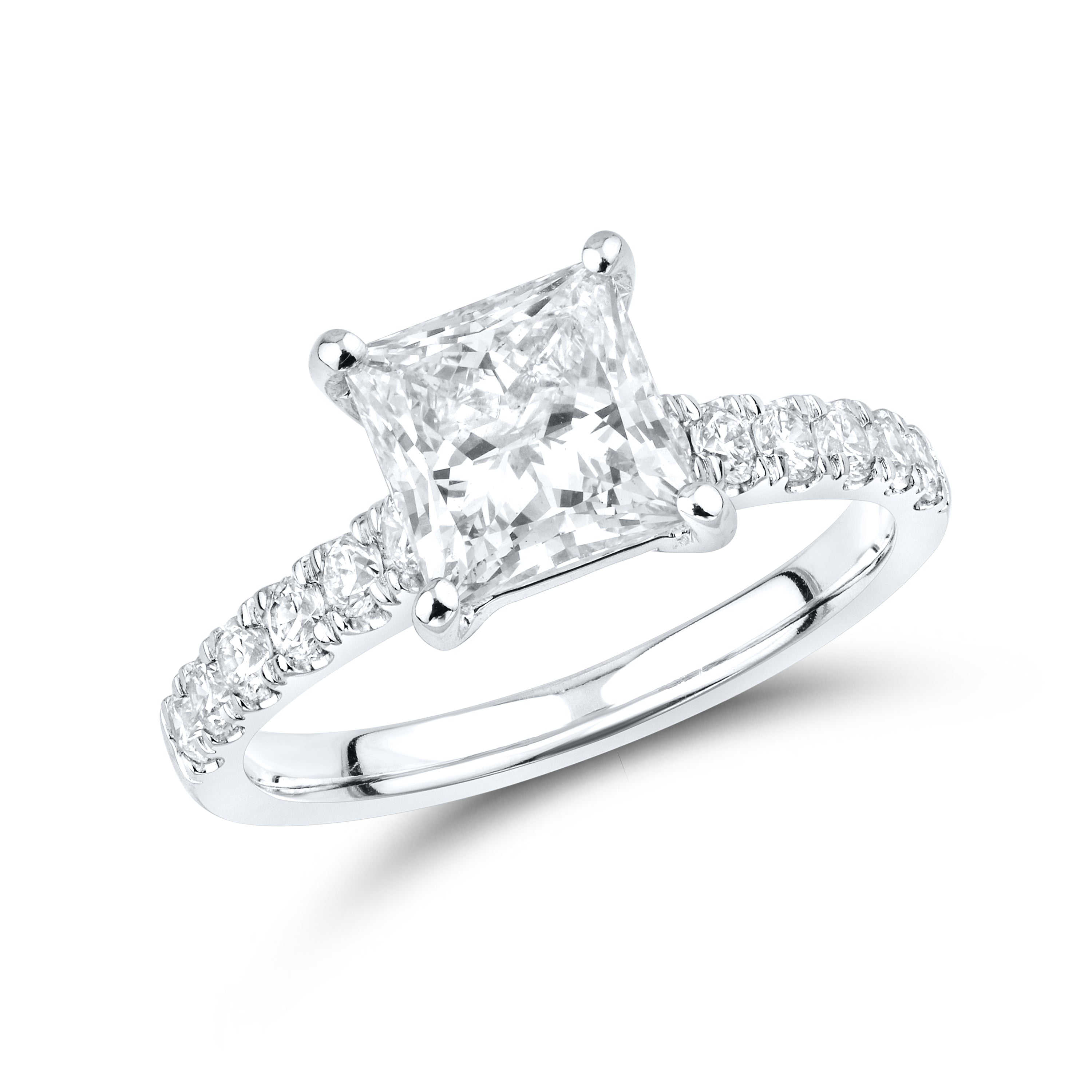 14KT WHITE GOLD 3 CTW LAB DIAMOND BRIDAL SET