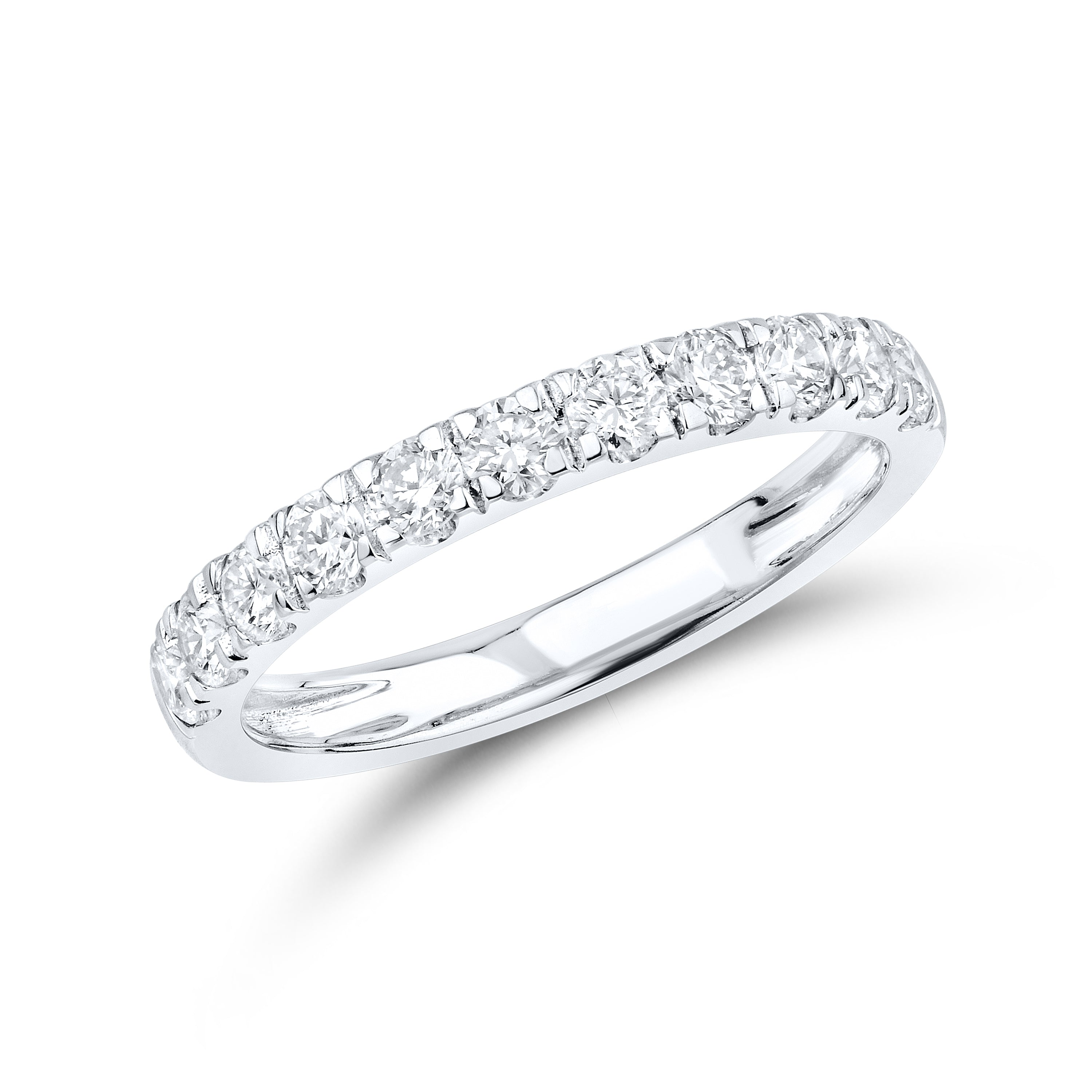 14KT WHITE GOLD 5.02 CTW LAB DIAMOND EMERALD SHAPE BRIDAL SET