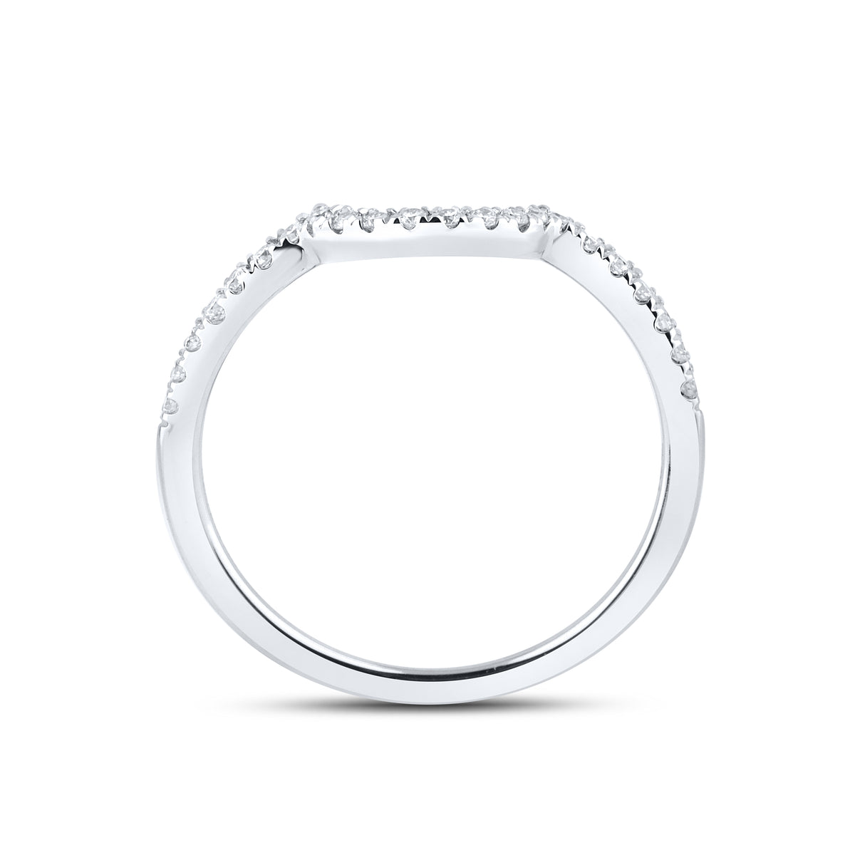 10kt White Gold 0.97 CTW Lab Diamond Bridal Ring Set