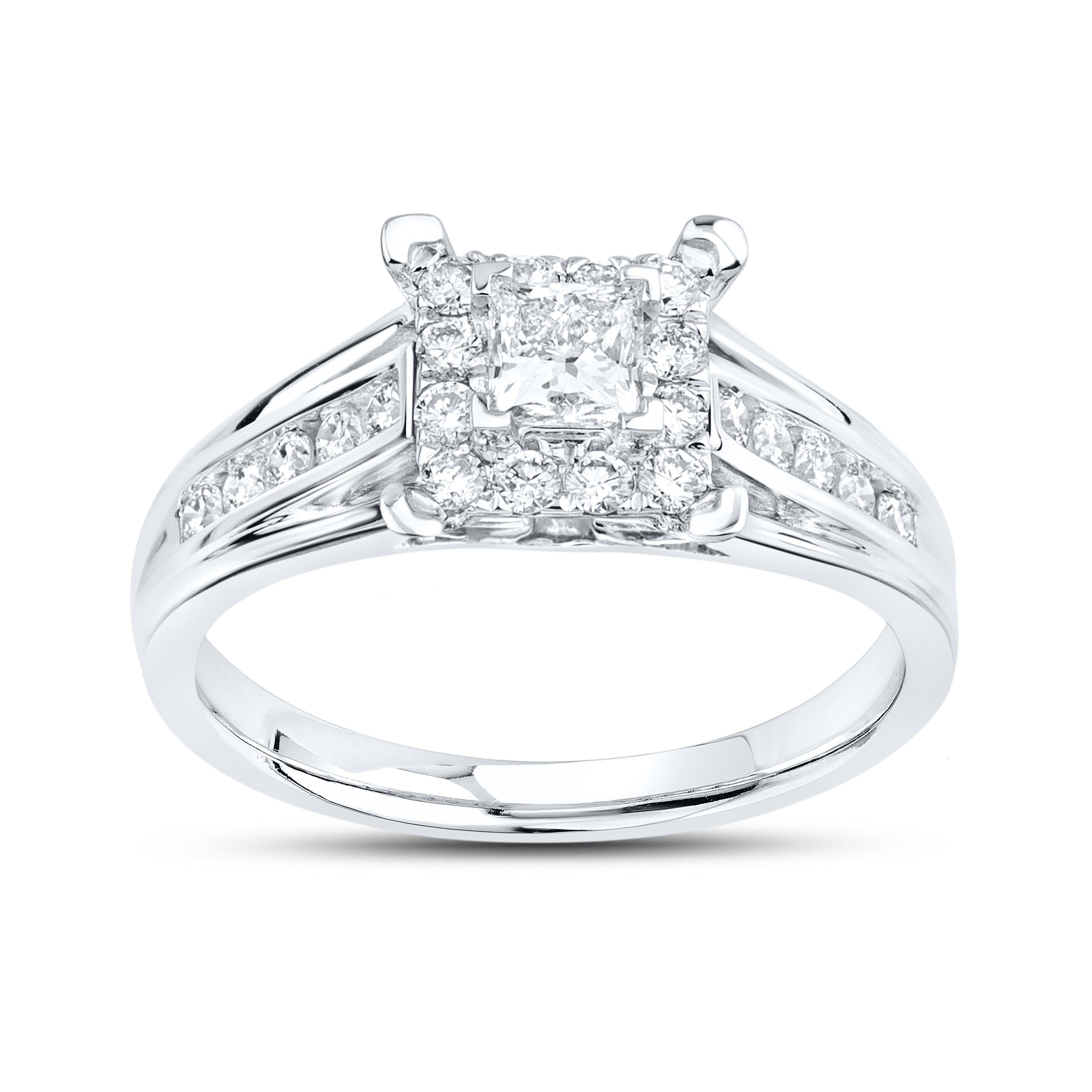 14kt White Gold 0.90 CTW  Lab Diamond Bridal Ring Set