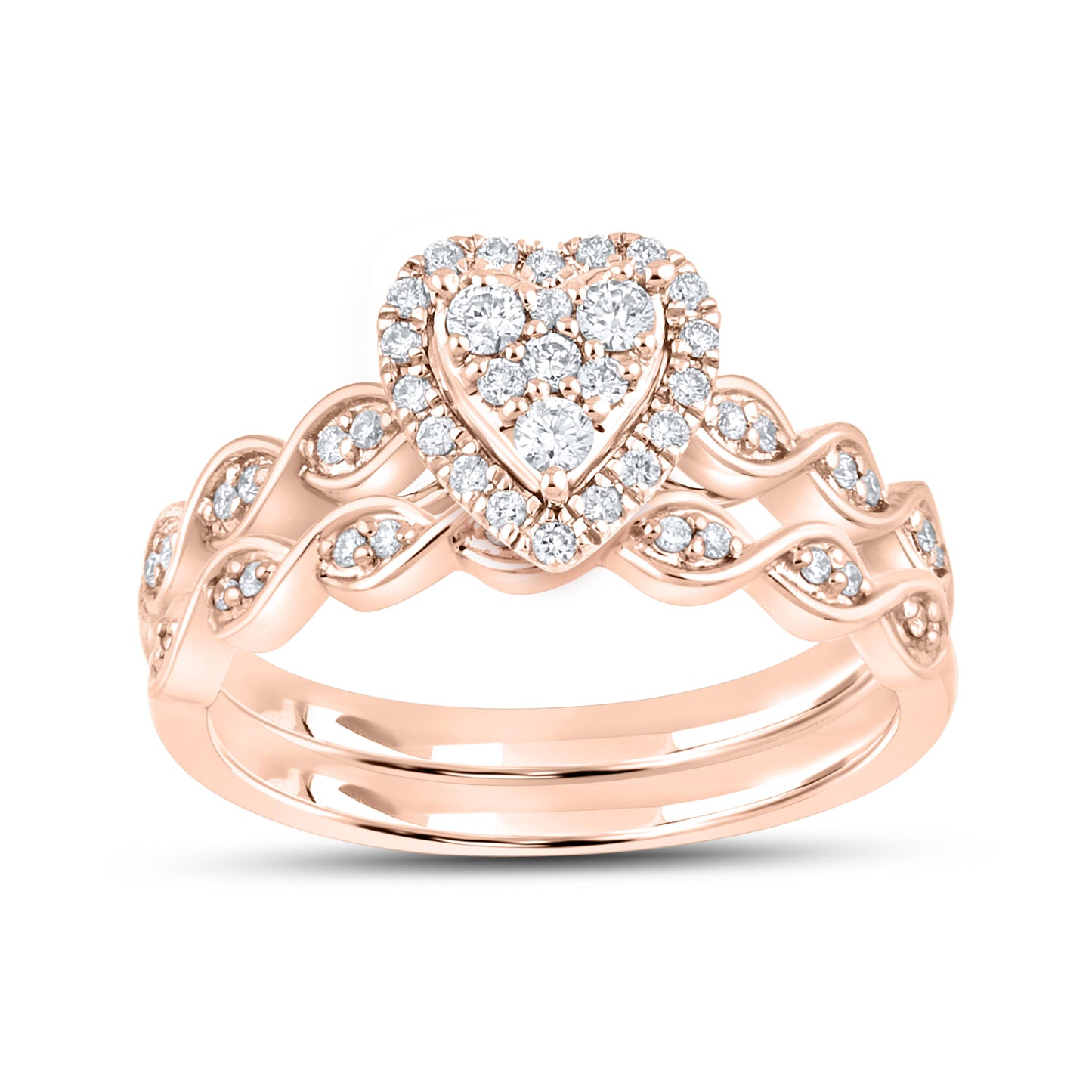 10K ROSE GOLD LAB DIAMOND RING 0.36 CTW