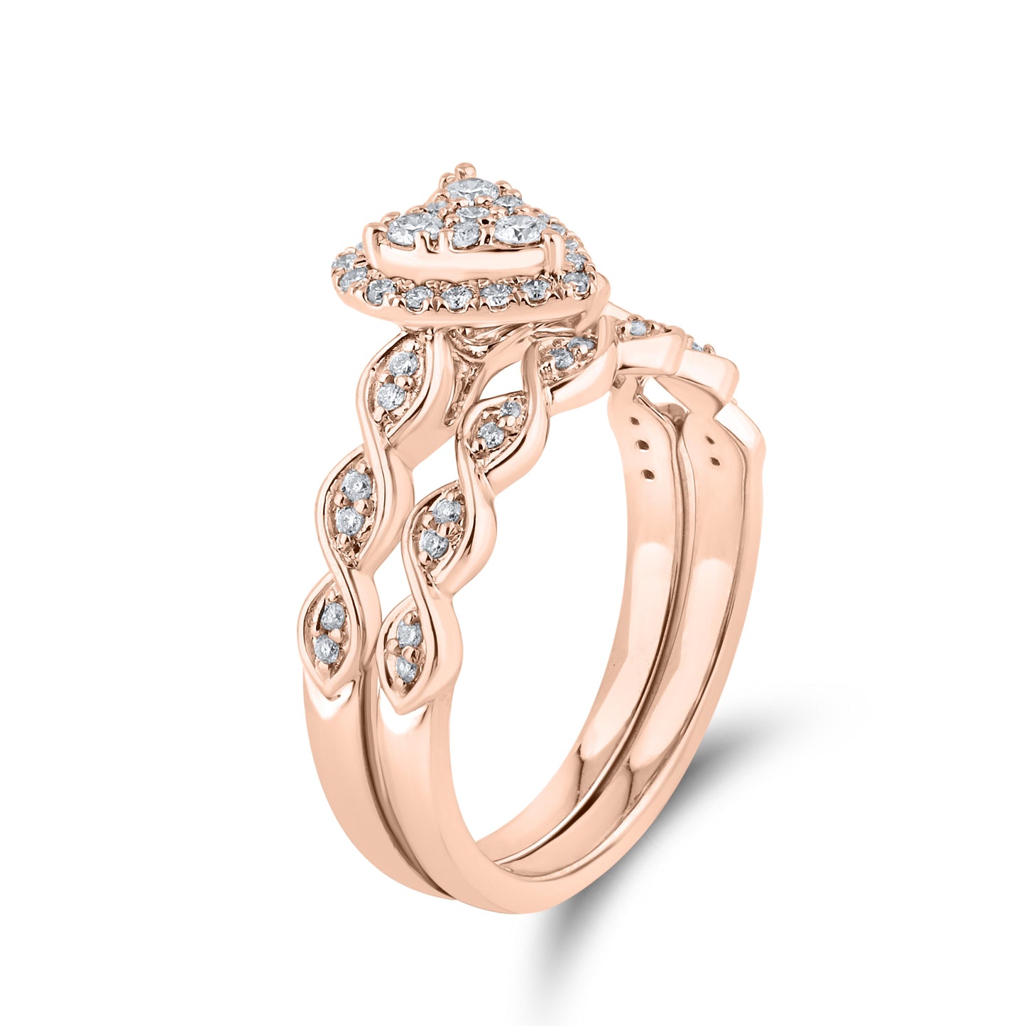 10K ROSE GOLD LAB DIAMOND RING 0.36 CTW