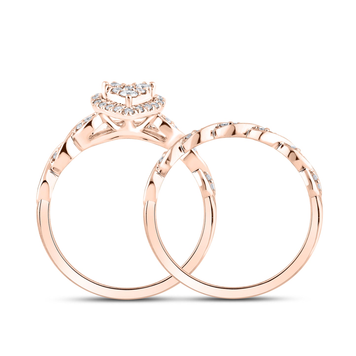 10K ROSE GOLD LAB DIAMOND RING 0.36 CTW