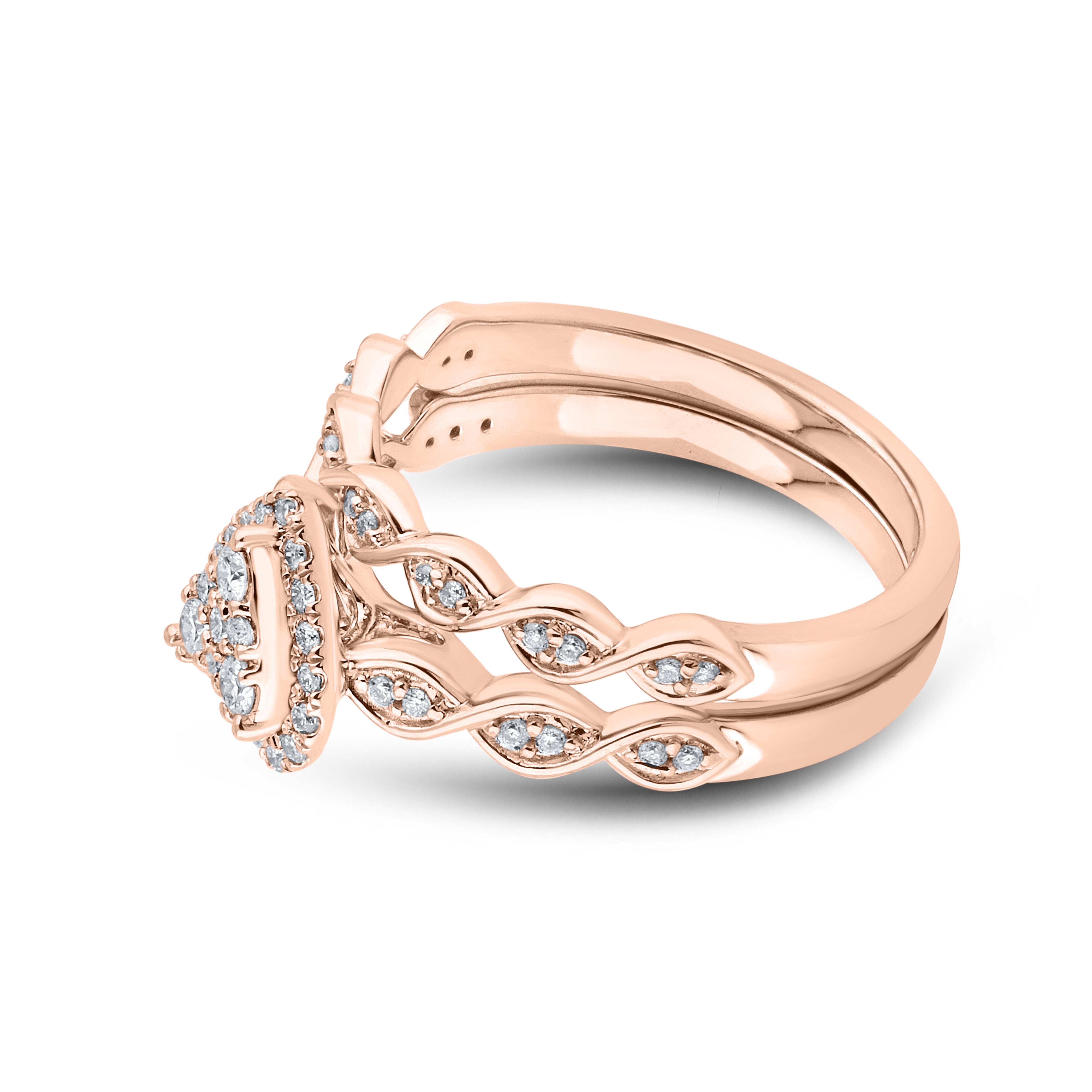 10KT ROSE GOLD LAB DIAMOND Heart Shape RING 0.36 CTW