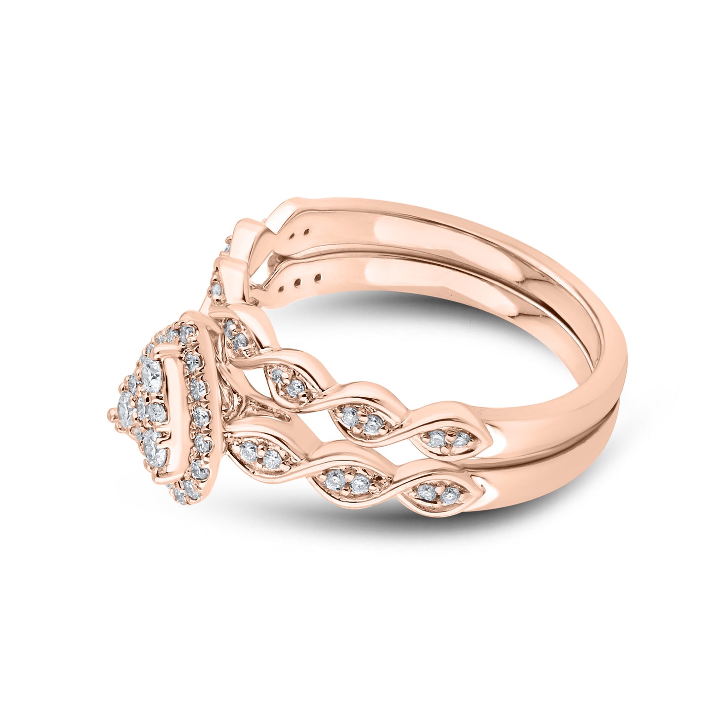 10K ROSE GOLD LAB DIAMOND RING 0.36 CTW