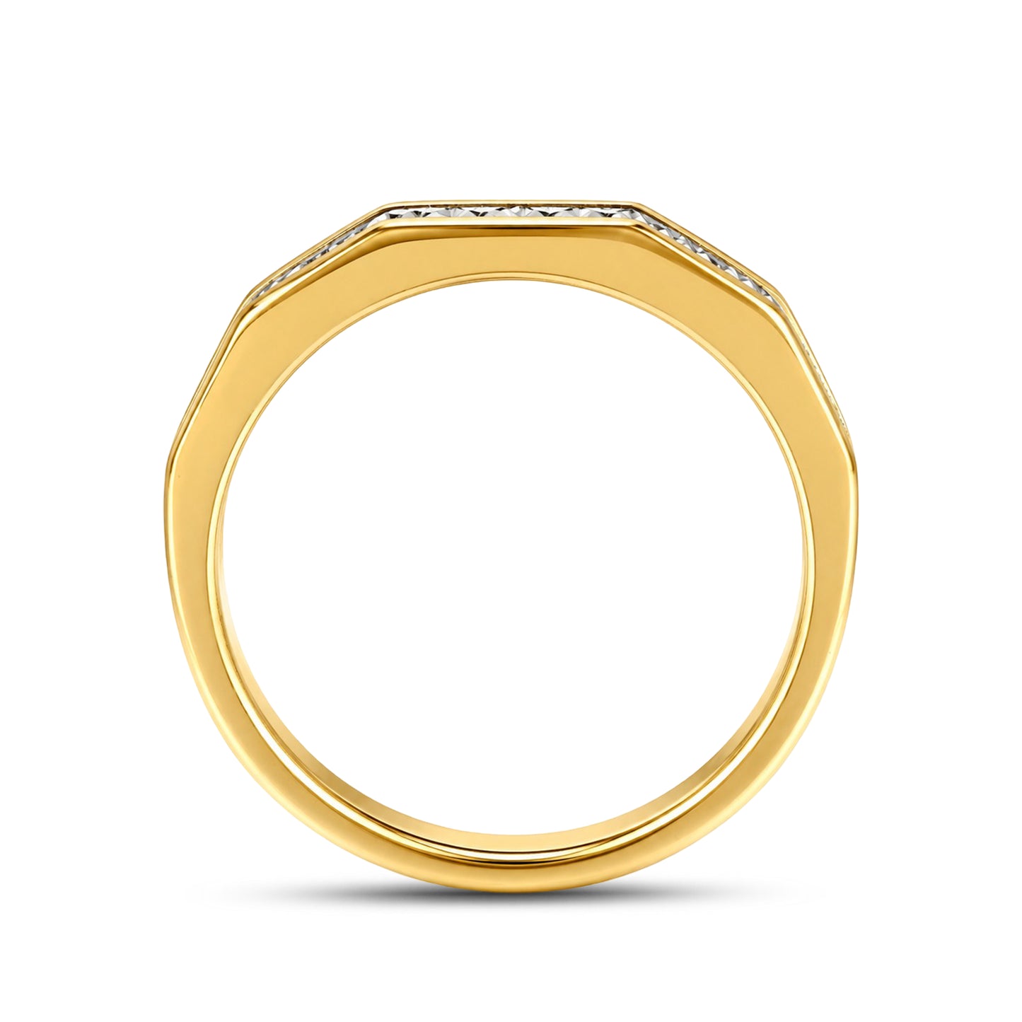 14KT YELLOW GOLD 0.36CTW LAB GROWN DIAMOND SET
