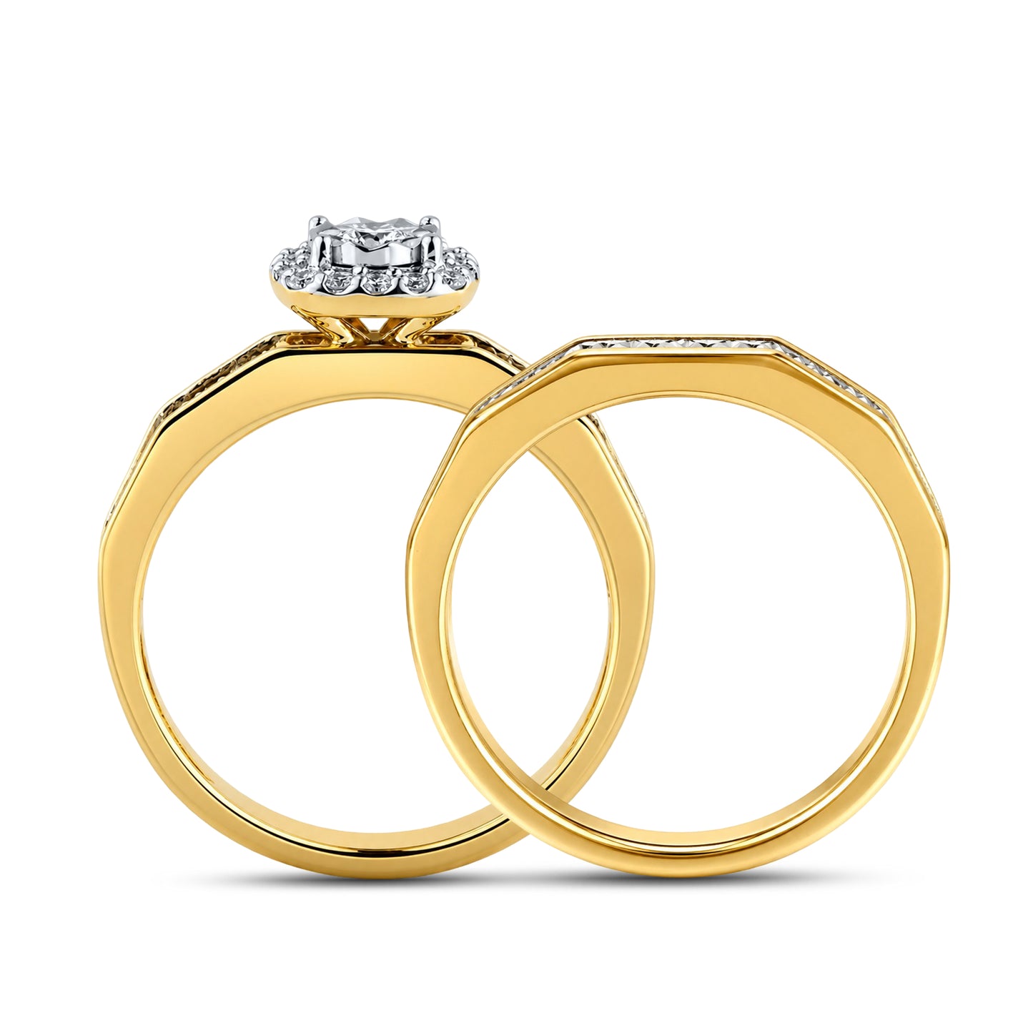 14KT YELLOW GOLD 0.36CTW LAB GROWN DIAMOND SET