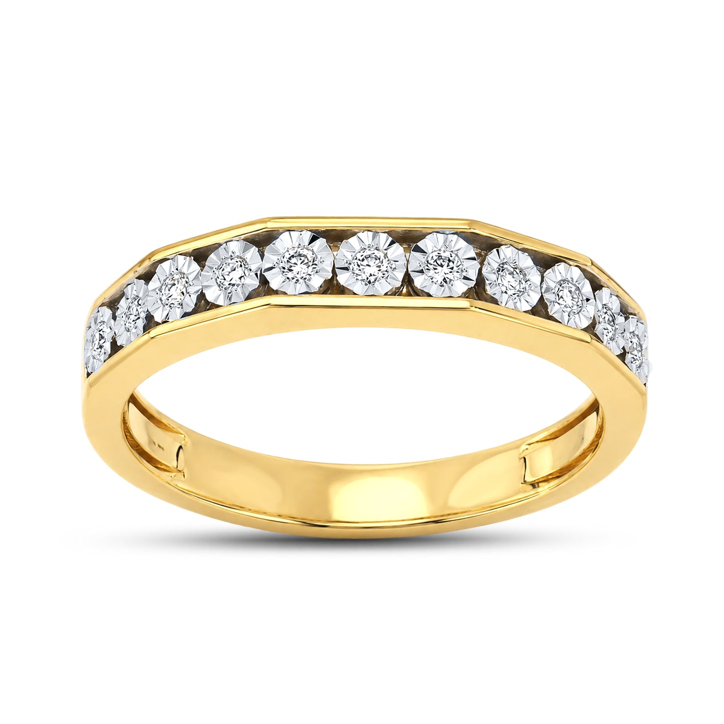 14KT YELLOW GOLD 0.36CTW LAB GROWN DIAMOND SET