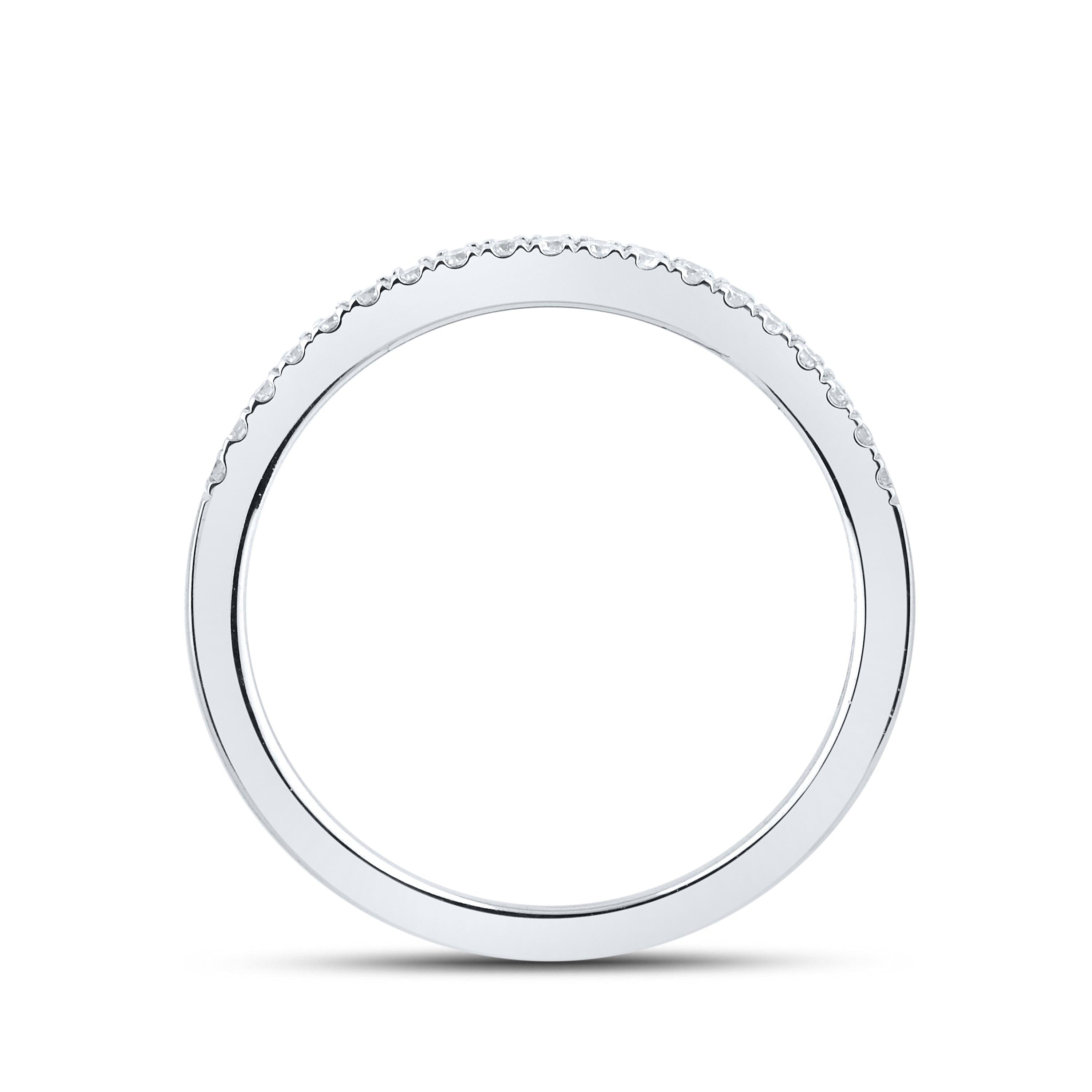 10KT WHITE GOLD 0.80 CTW LAB DIAMOND BRIDAL SET