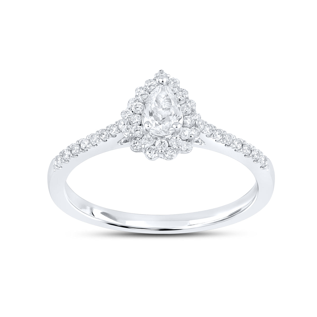 10KT WHITE GOLD 0.80 CTW LAB DIAMOND BRIDAL SET
