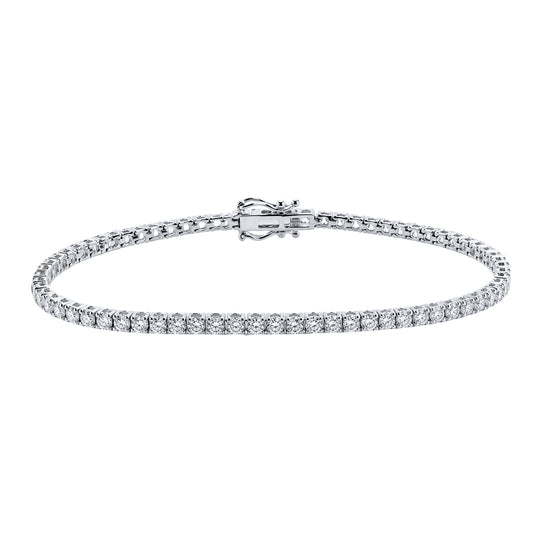 14KT WHITE GOLD 3.10 CTW LAB DIAMOND BRACELET