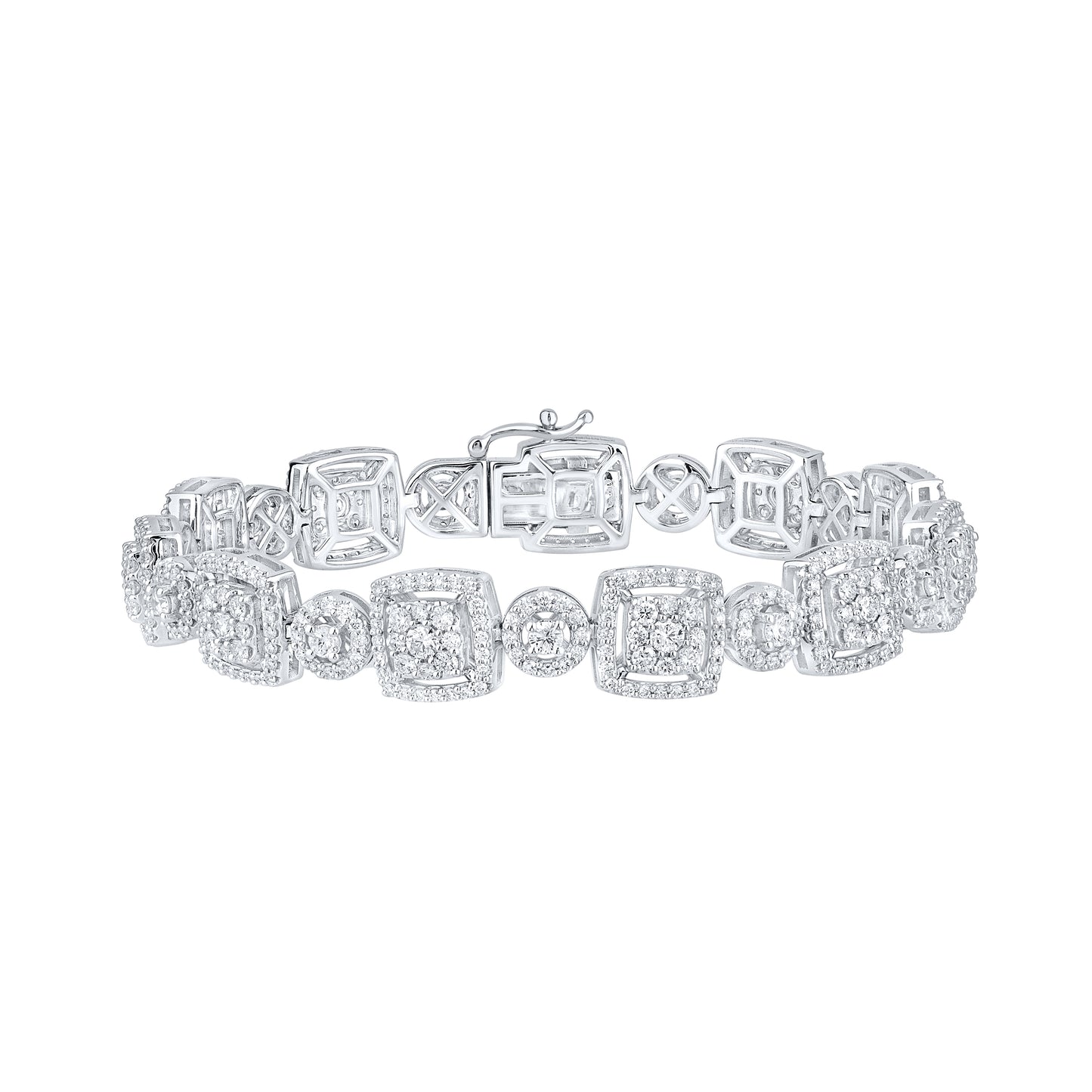 14KT WHITE GOLD 4.33 CTW CERTIFIED LAB DIAMOND BRACELET