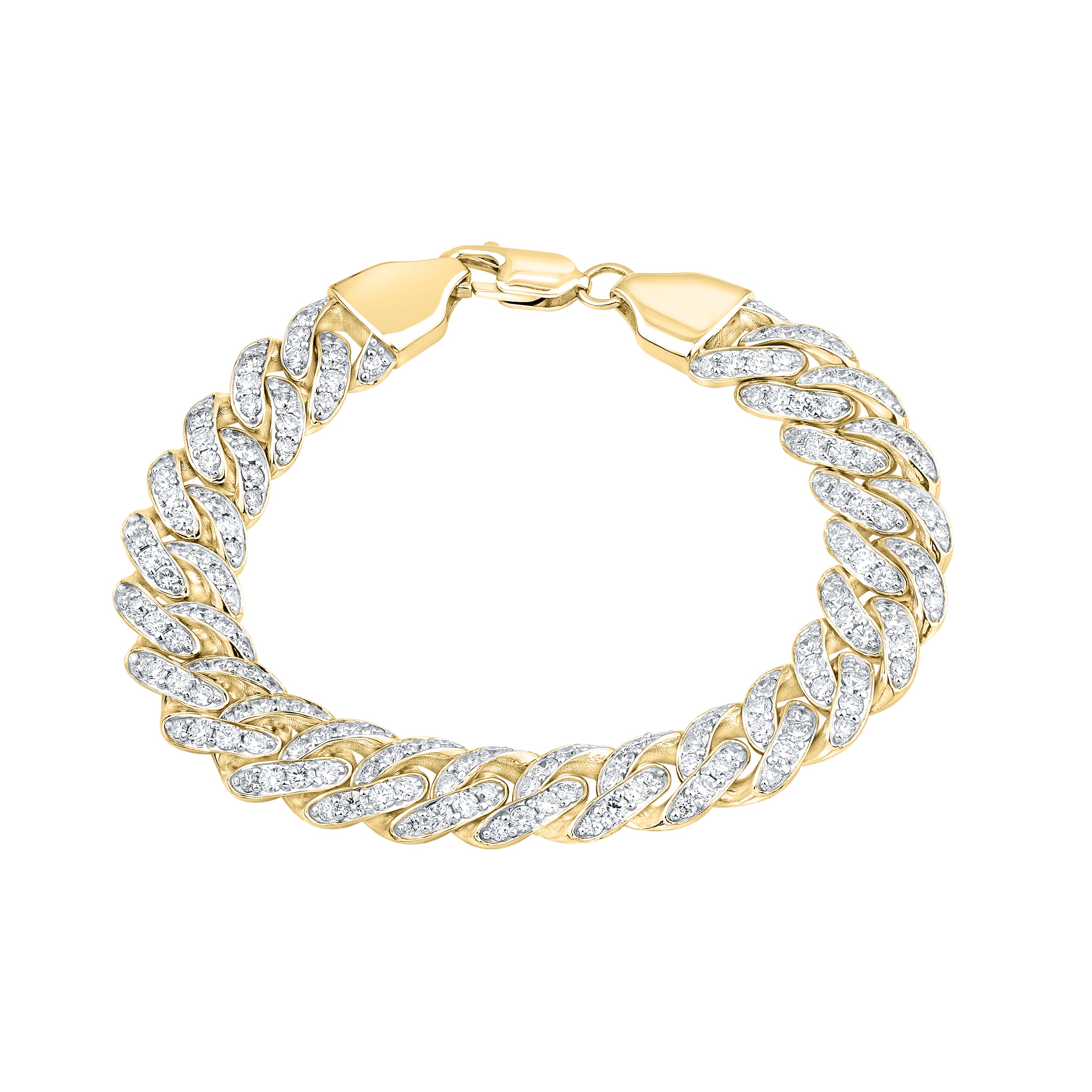 14kt Yellow Gold 9.50 CTW Lab Diamond Bracelet