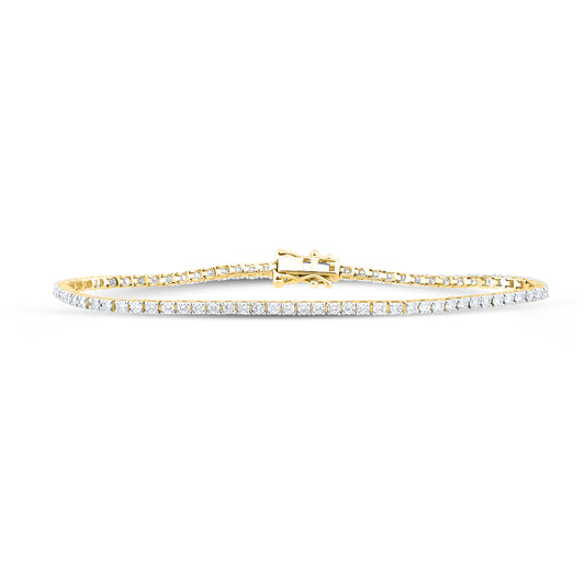 14KT Yellow Gold 2.05 CTW Diamond Tennis Bracelet